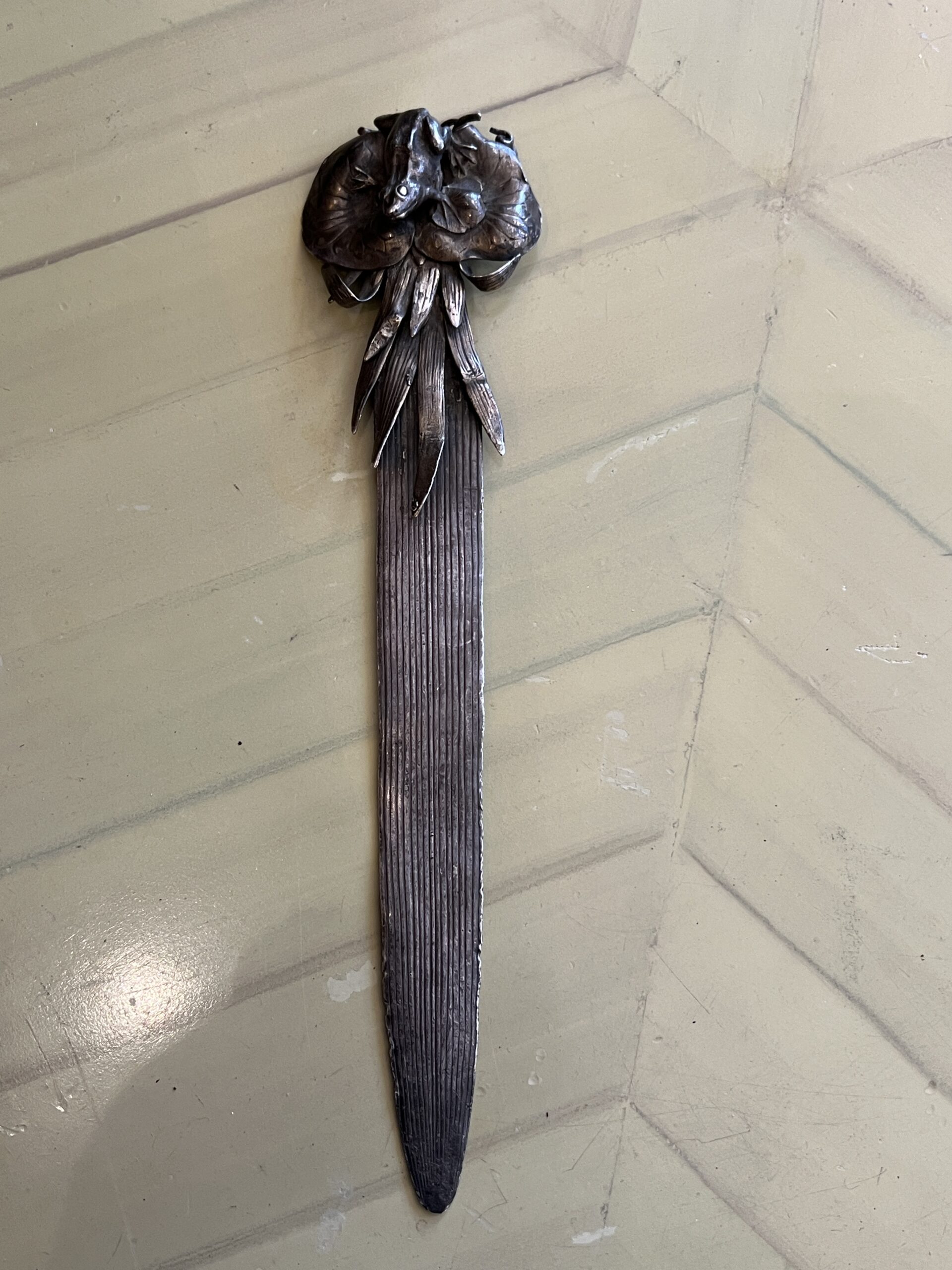 François-Désiré Froment-Meurice, joli coupe papier en argent, Art nouveau – Image 2