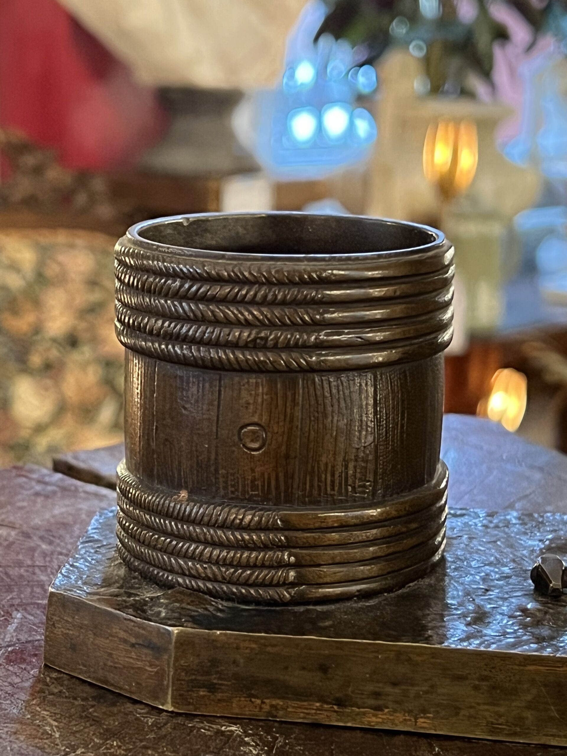 Sculpture en bronze, pyrogène, moine, tonneau, XIXe – Image 5