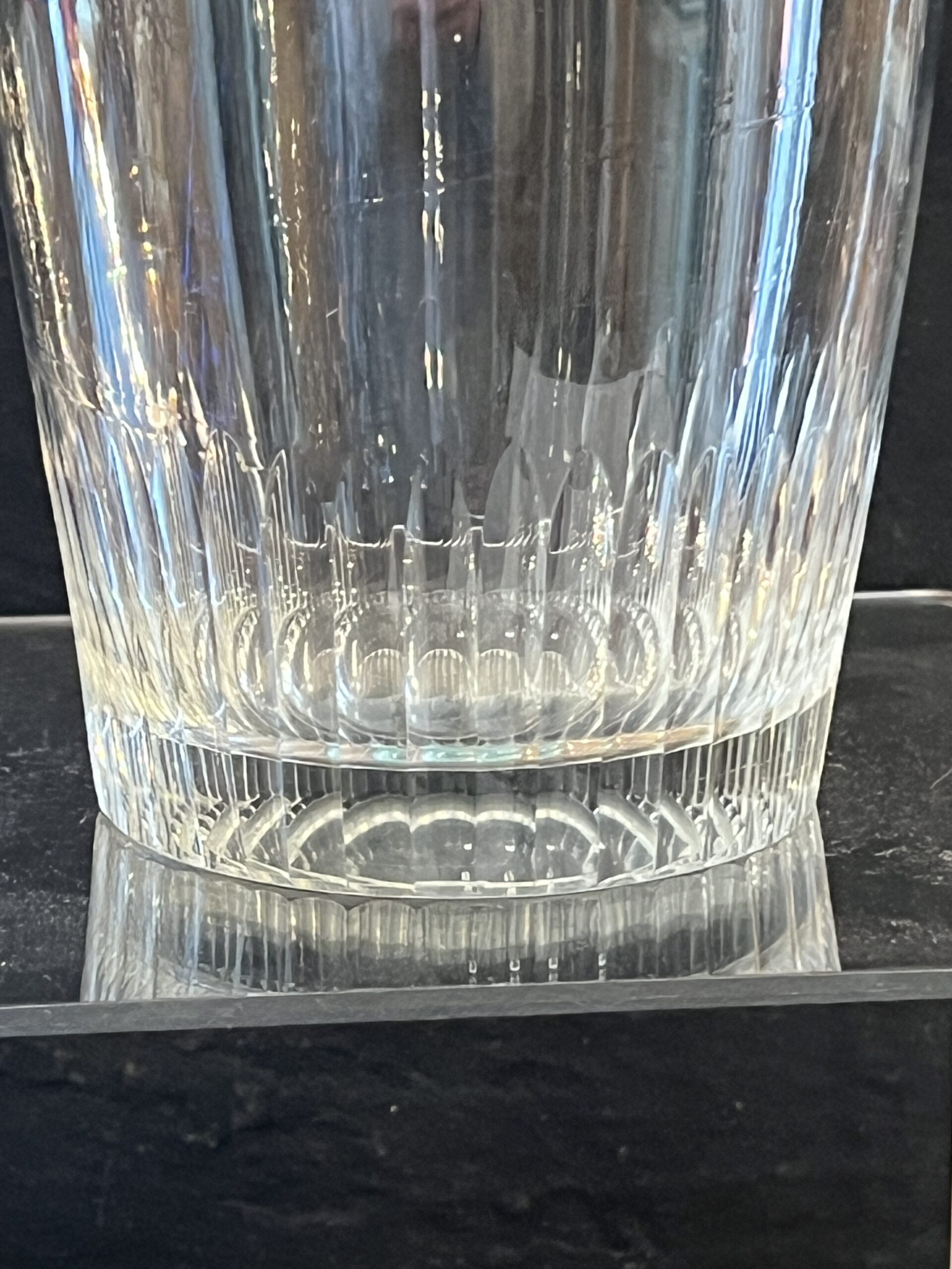 Très beau et ancien grand verre gobelet en cristal taillé XIXe siècle – Image 5