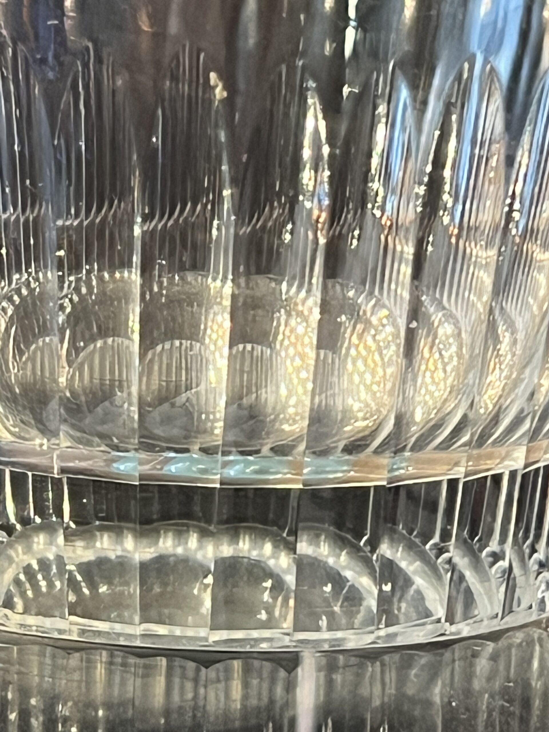 Très beau et ancien grand verre gobelet en cristal taillé XIXe siècle – Image 8