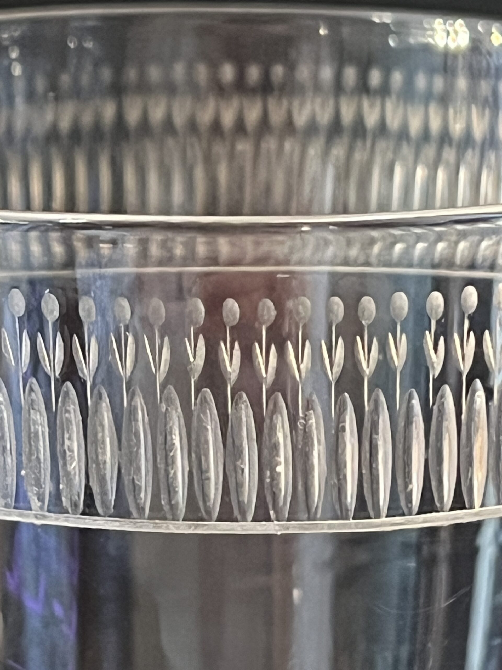 Très beau et ancien grand verre gobelet en cristal taillé XIXe siècle – Image 7