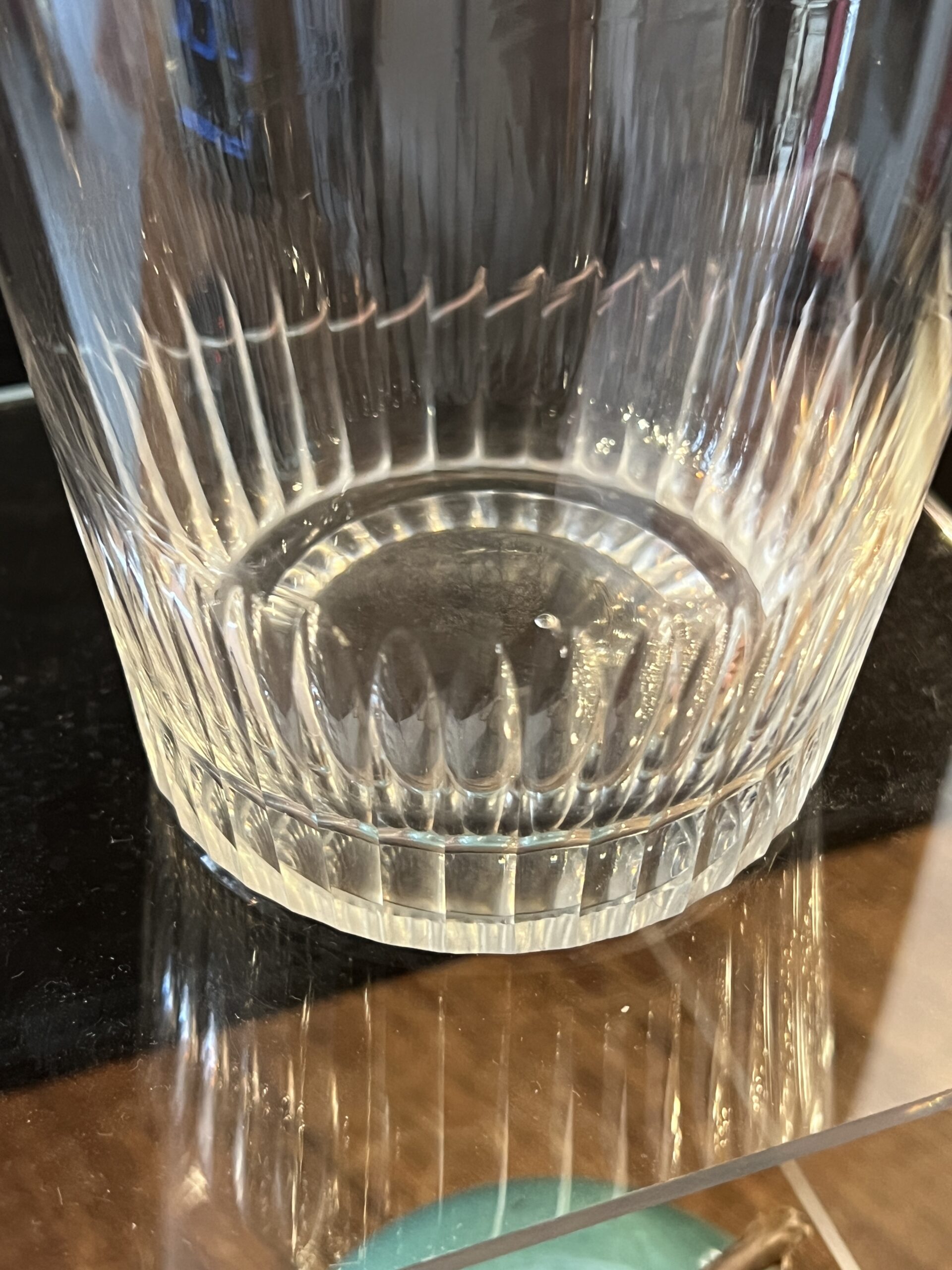 Très beau et ancien grand verre gobelet en cristal taillé XIXe siècle – Image 12