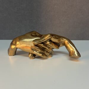 Poignée de main en bronze doré