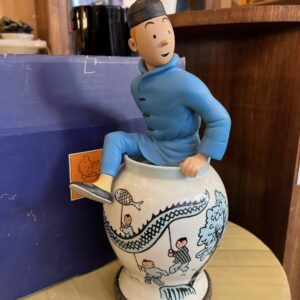 Statuette Tintin sortant de potiche Collection Images Mythiques, boite et certificat