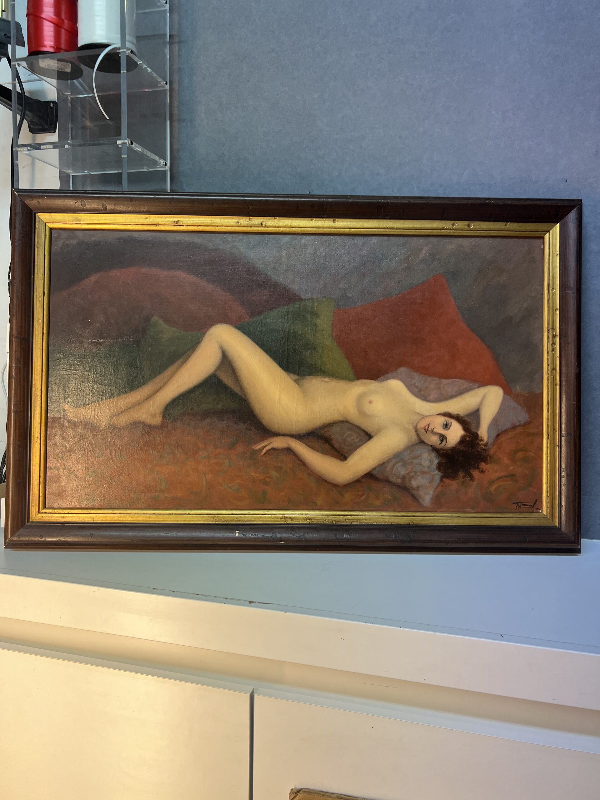 Jean JANNEL, jeune femme dénudée 1930 nue, huile sur toile