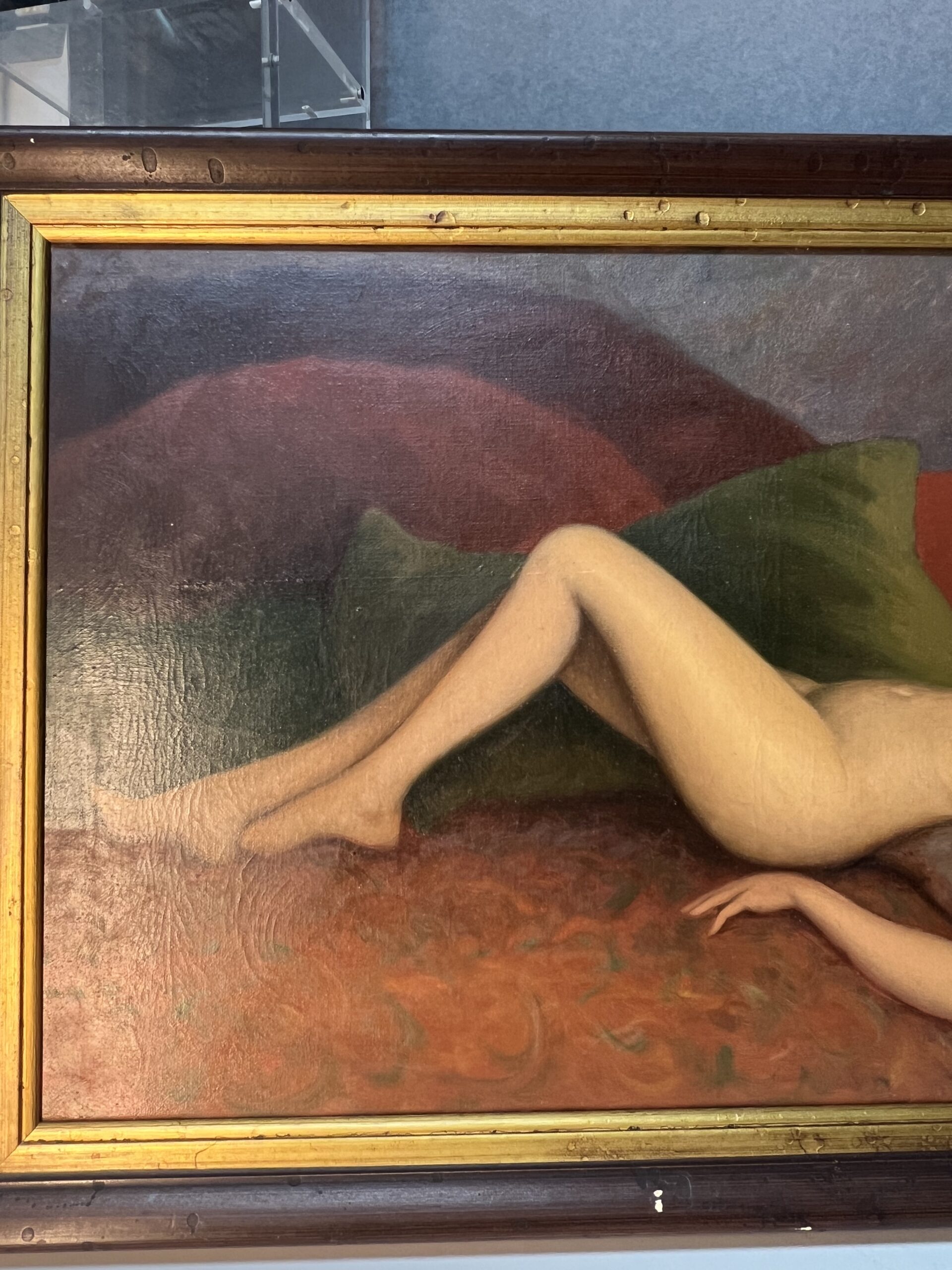 Jean JANNEL, jeune femme dénudée 1930 nue, huile sur toile – Image 3