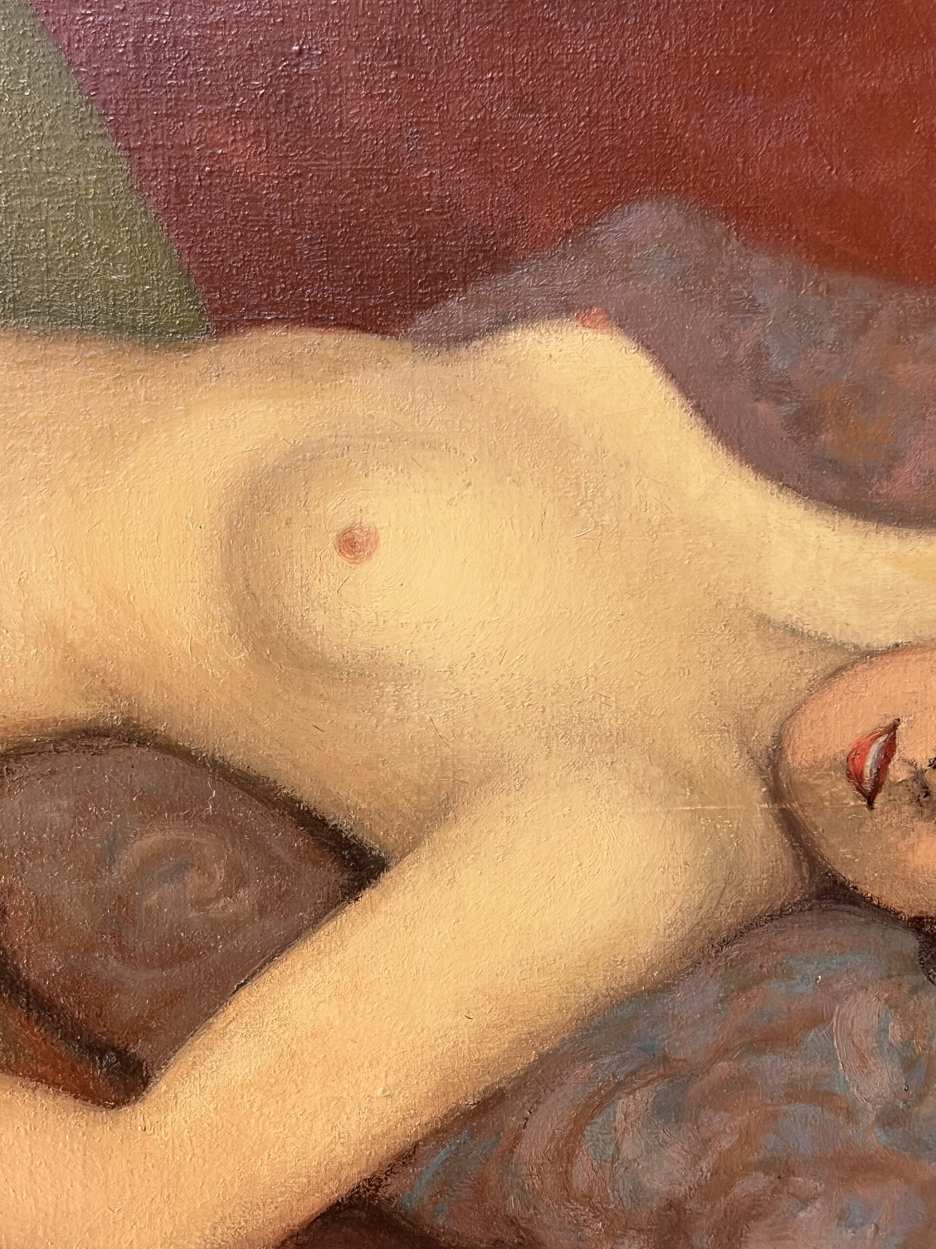 Jean JANNEL, jeune femme dénudée 1930 nue, huile sur toile – Image 5