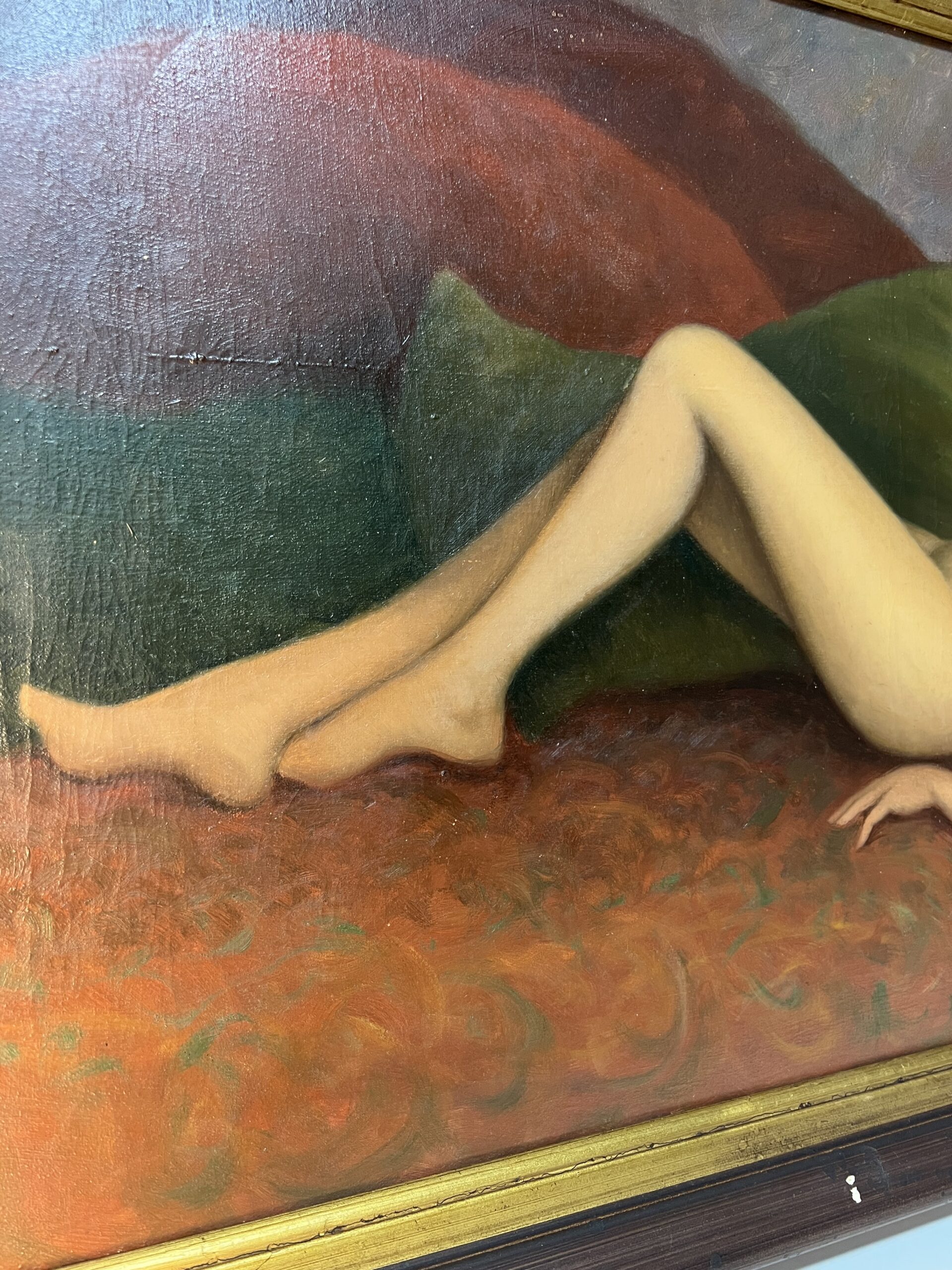 Jean JANNEL, jeune femme dénudée 1930 nue, huile sur toile – Image 8