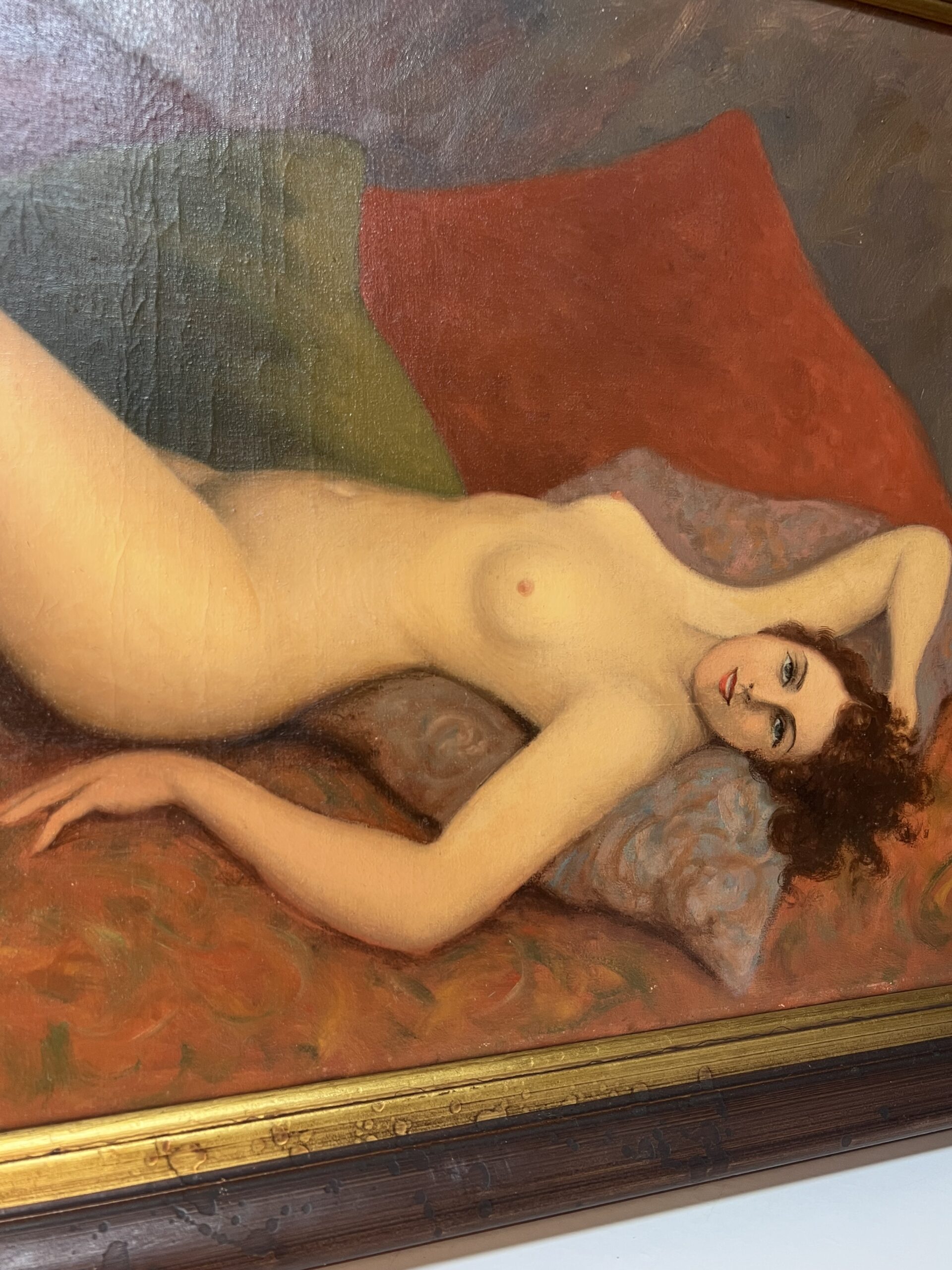 Jean JANNEL, jeune femme dénudée 1930 nue, huile sur toile – Image 9
