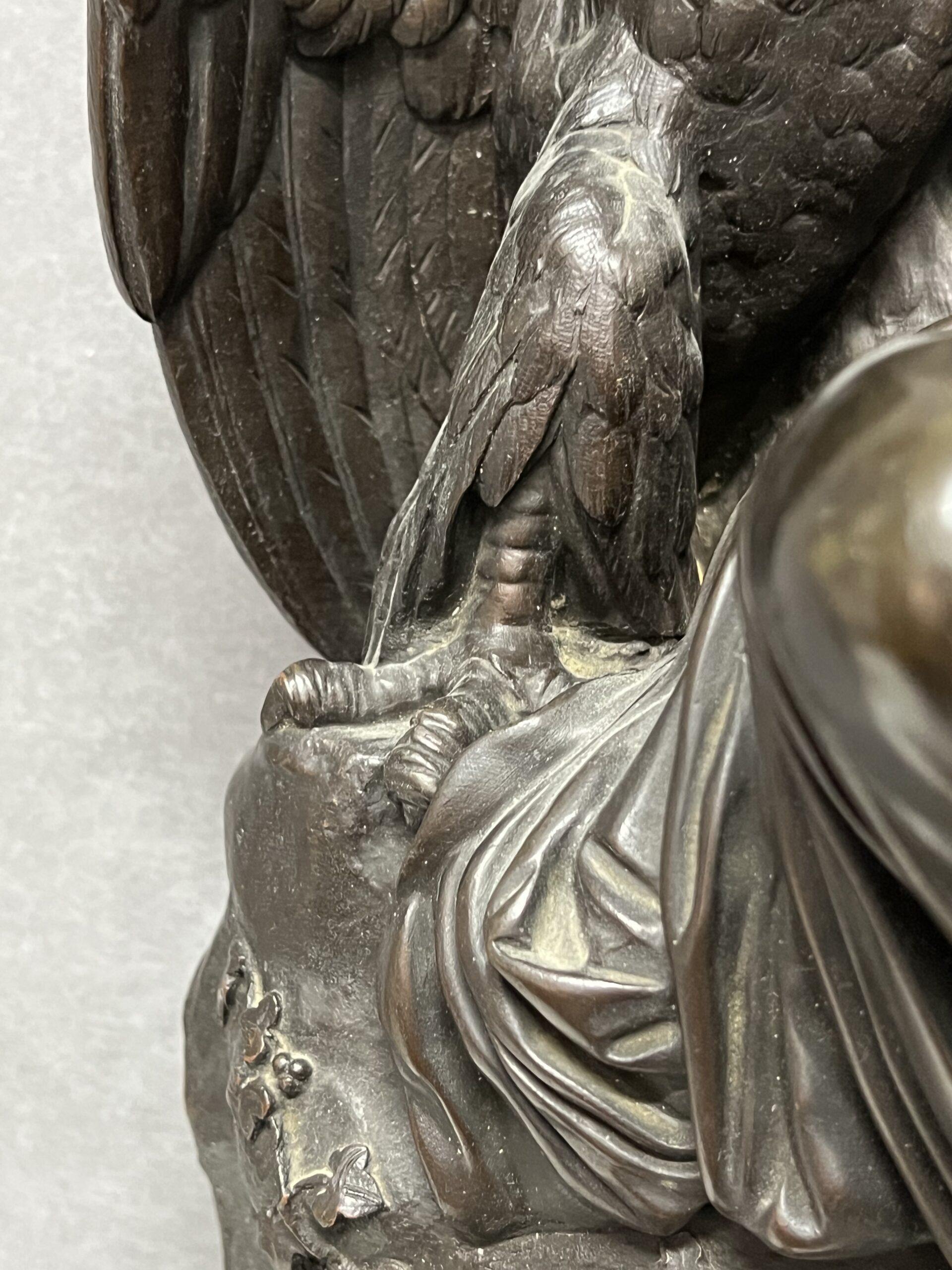 Grande pendule bronze sculptée de Hébé et Jupiter par James Pradier (1790-1852) – Image 6