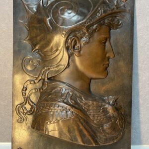Profil d'homme vêtu d'une armure à l'antique, attribuée à César Cerebelli