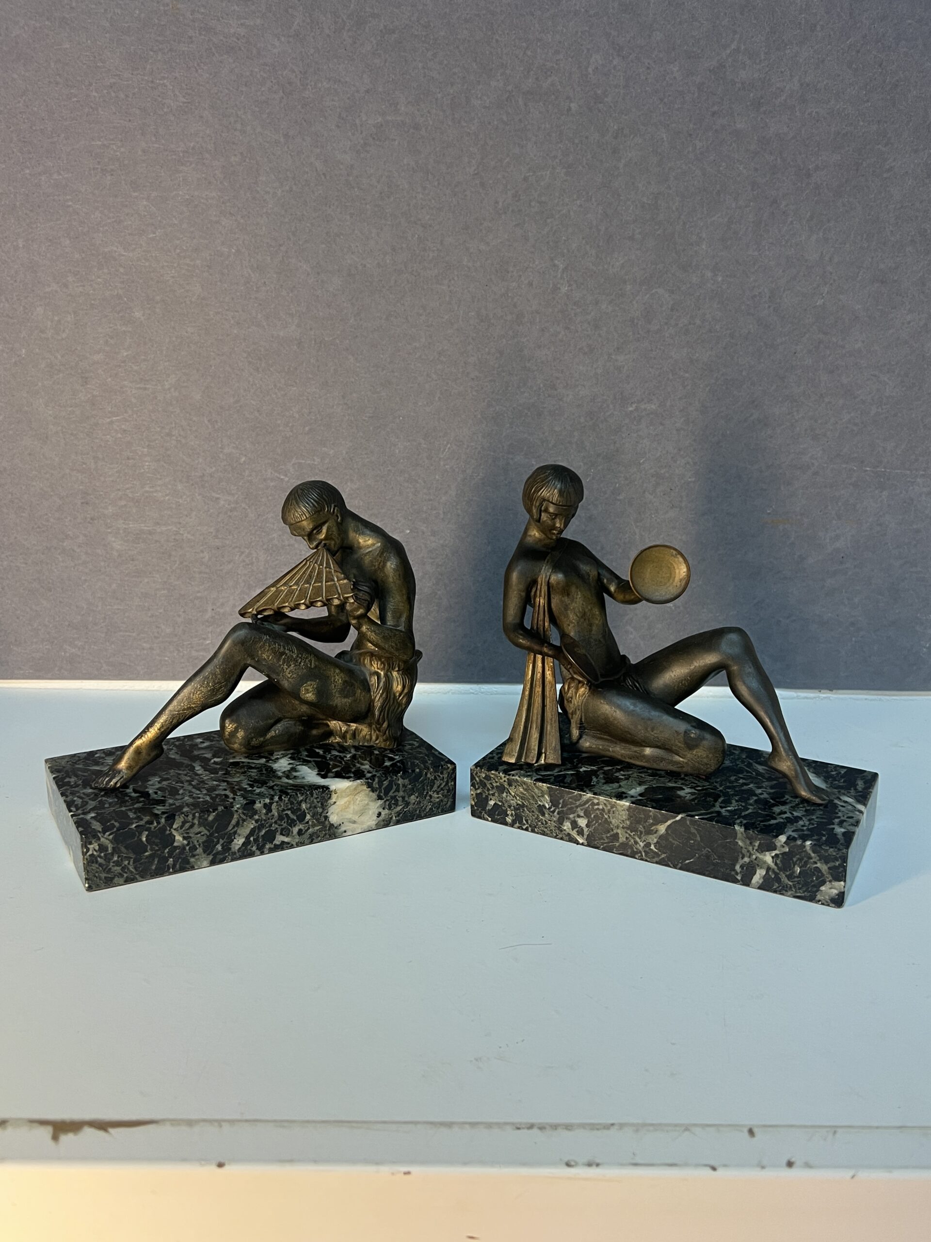 Paire de serre-livres art déco