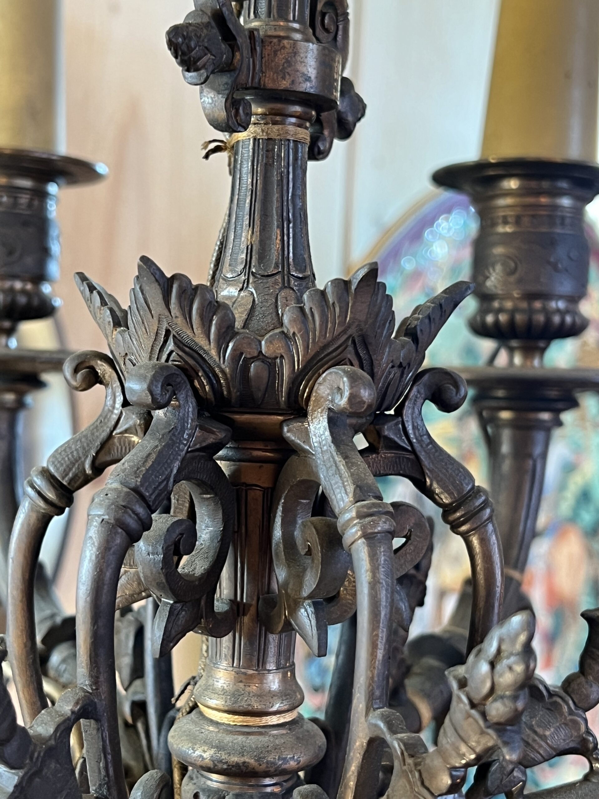 Imposante garniture de cheminée XIXe en bronze de Moreau – Image 20