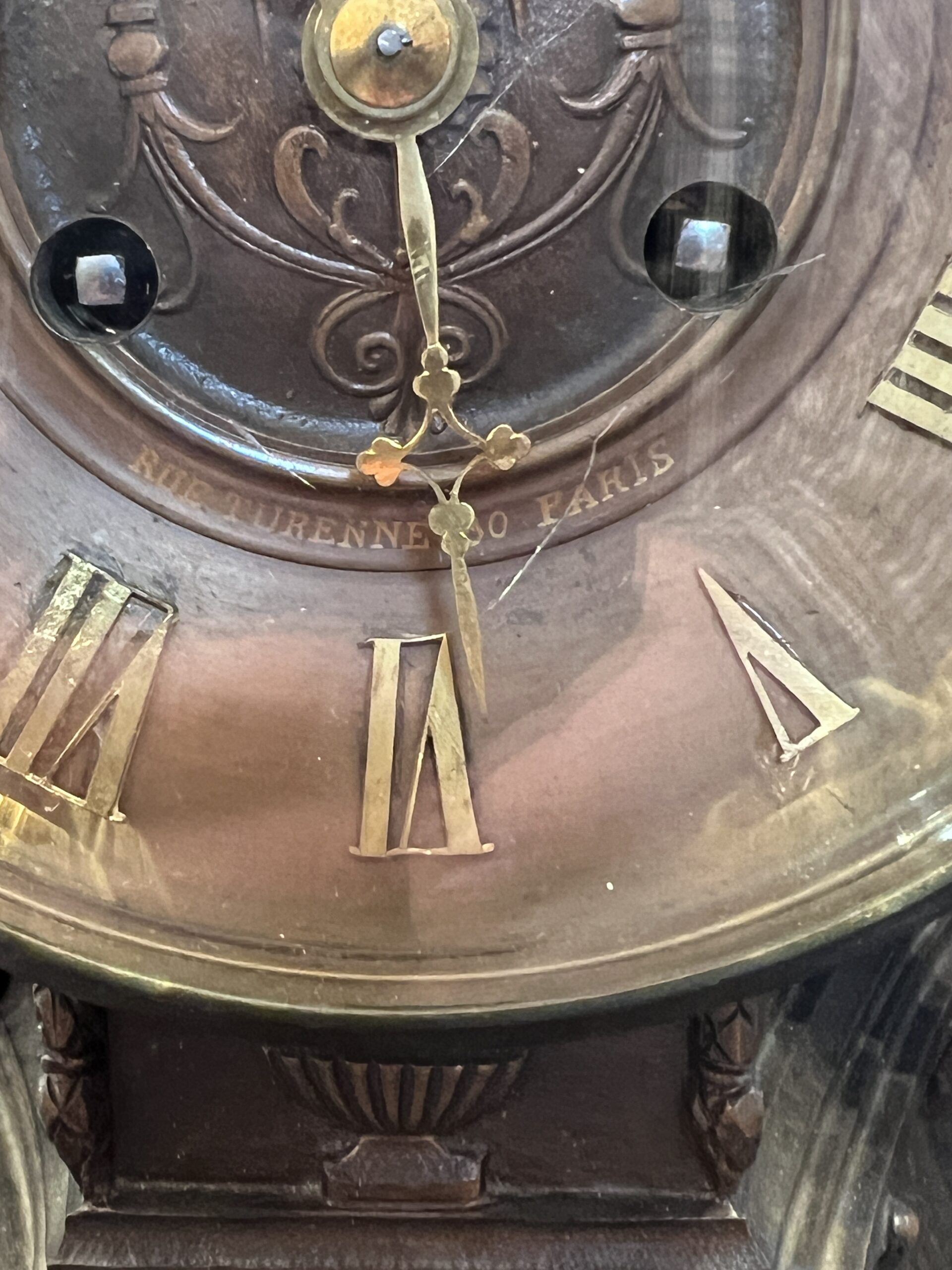 Imposante garniture de cheminée XIXe en bronze de Moreau – Image 8