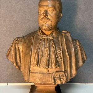 Édouard Français Millet de Marcilly (1839-1923), buste d'un magistrat en terre cuite