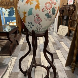 GRAND VASE DÉCORÉ CARPE, "LE VASE DE LA VOITURE D'OR" PAR FRANKLIN MINT