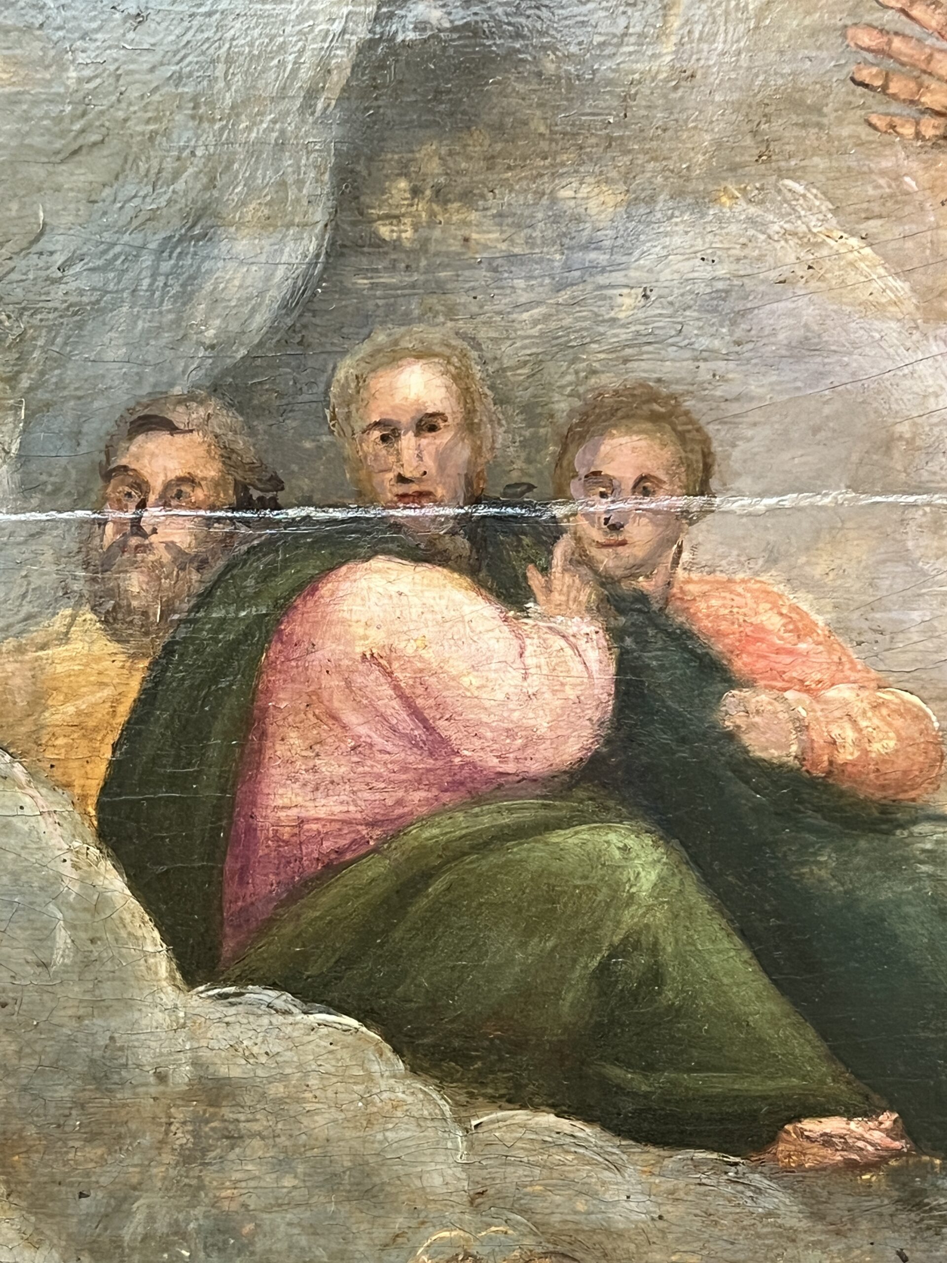 Très beau tableau religieux peint, huile sur panneau de bois, époque XVIIe siècle – Image 11