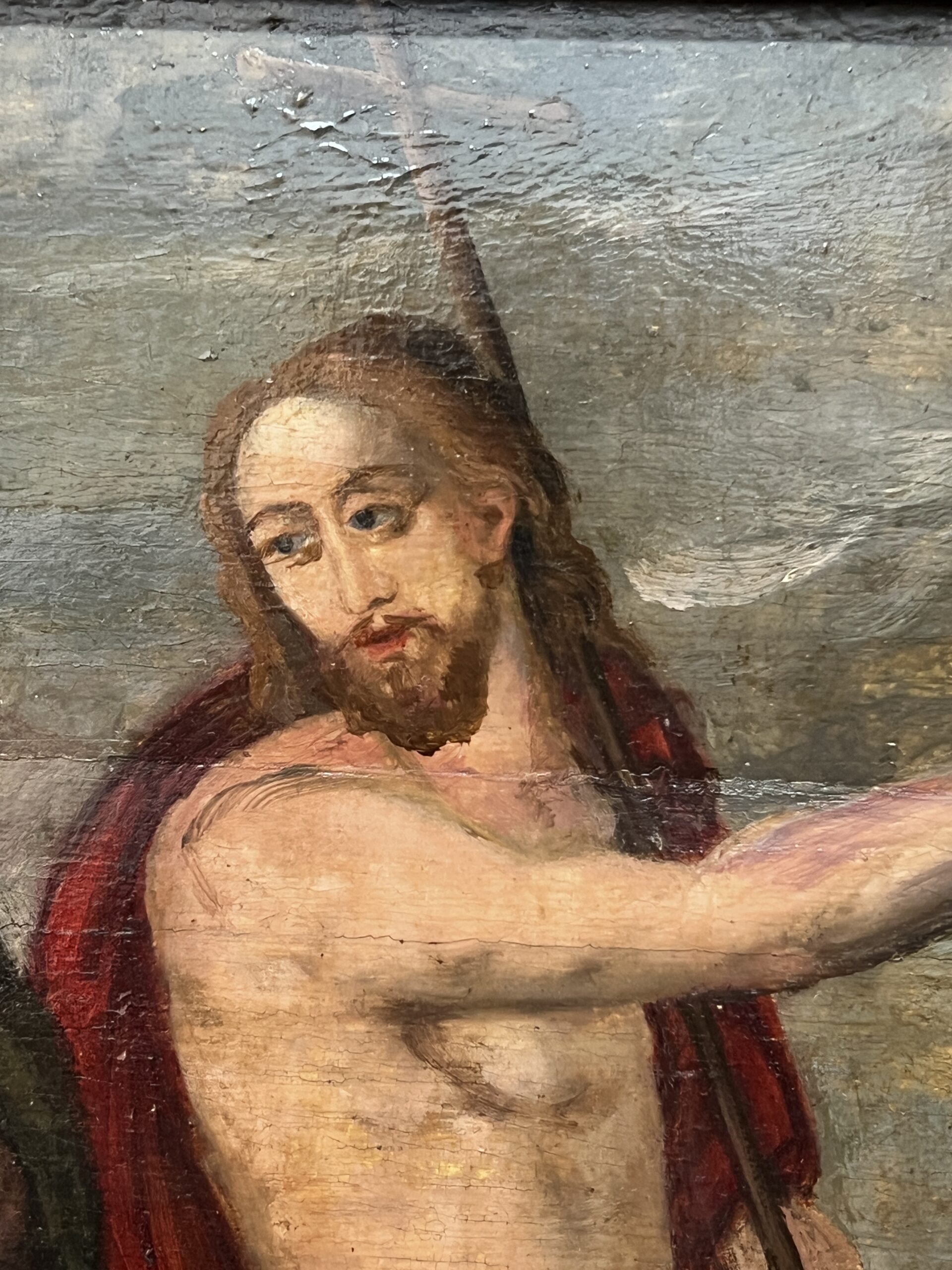 Très beau tableau religieux peint, huile sur panneau de bois, époque XVIIe siècle – Image 12