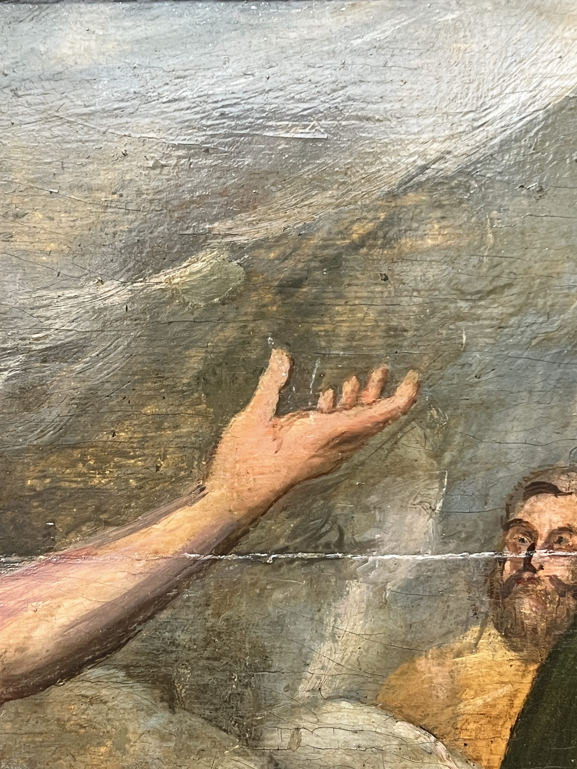 Très beau tableau religieux peint, huile sur panneau de bois, époque XVIIe siècle – Image 16