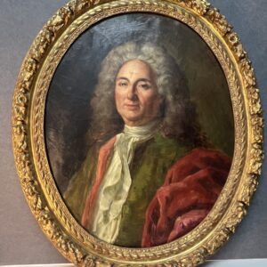 Magnifique, huile sur toile, représentant Robert, Le Lorrain, cadre en bois sculpté XVIIe