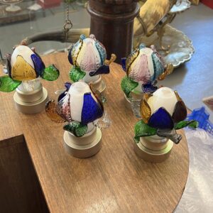 Rare série de 5 appliques de Murano Borek Sipek ( 1949-2016 ) Forme de fleurs