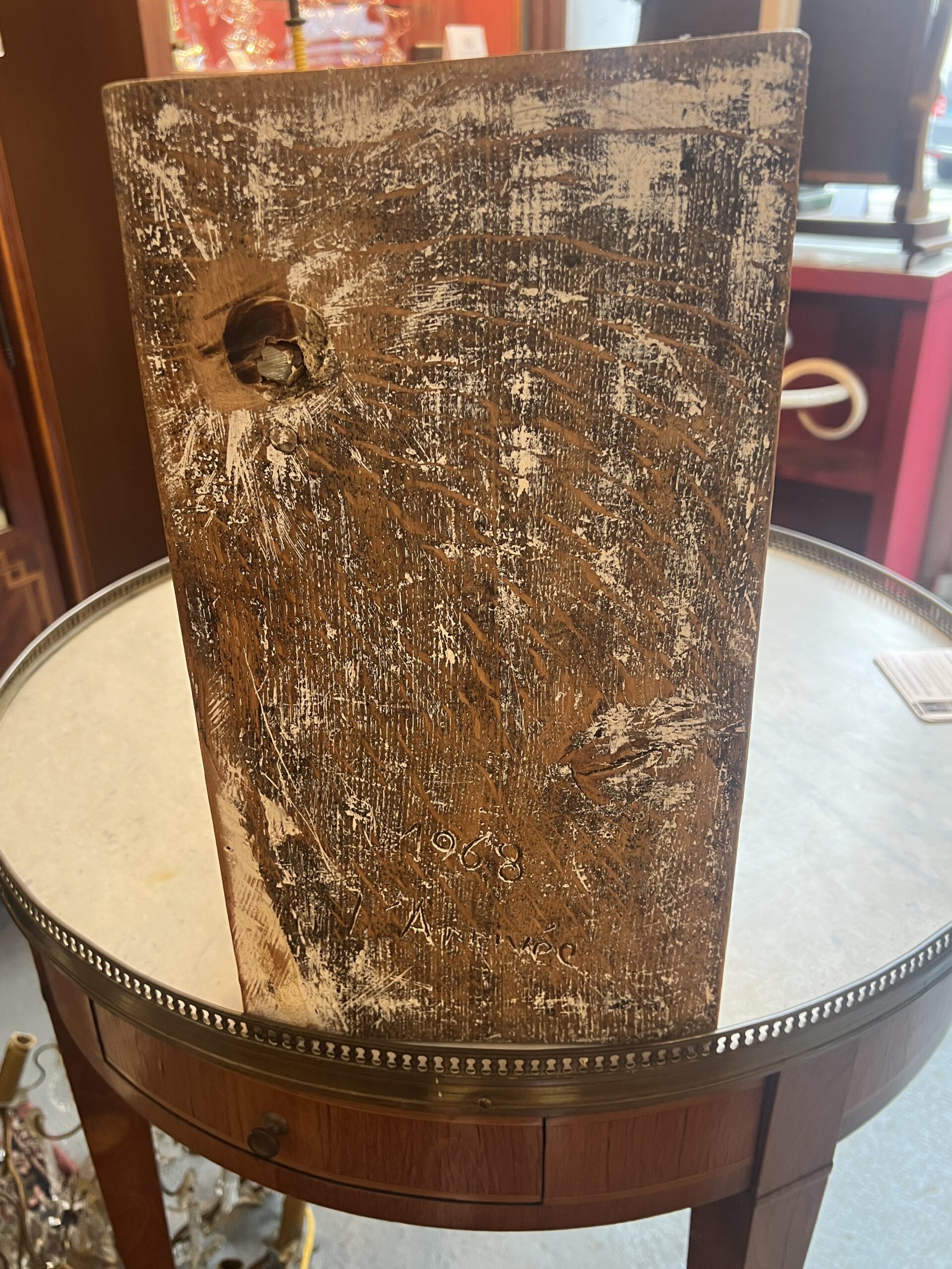 Grande sculpture signée et datée de 1968 par le sculpteur Normand Yvon ALAN " l'arrivée " – Image 17