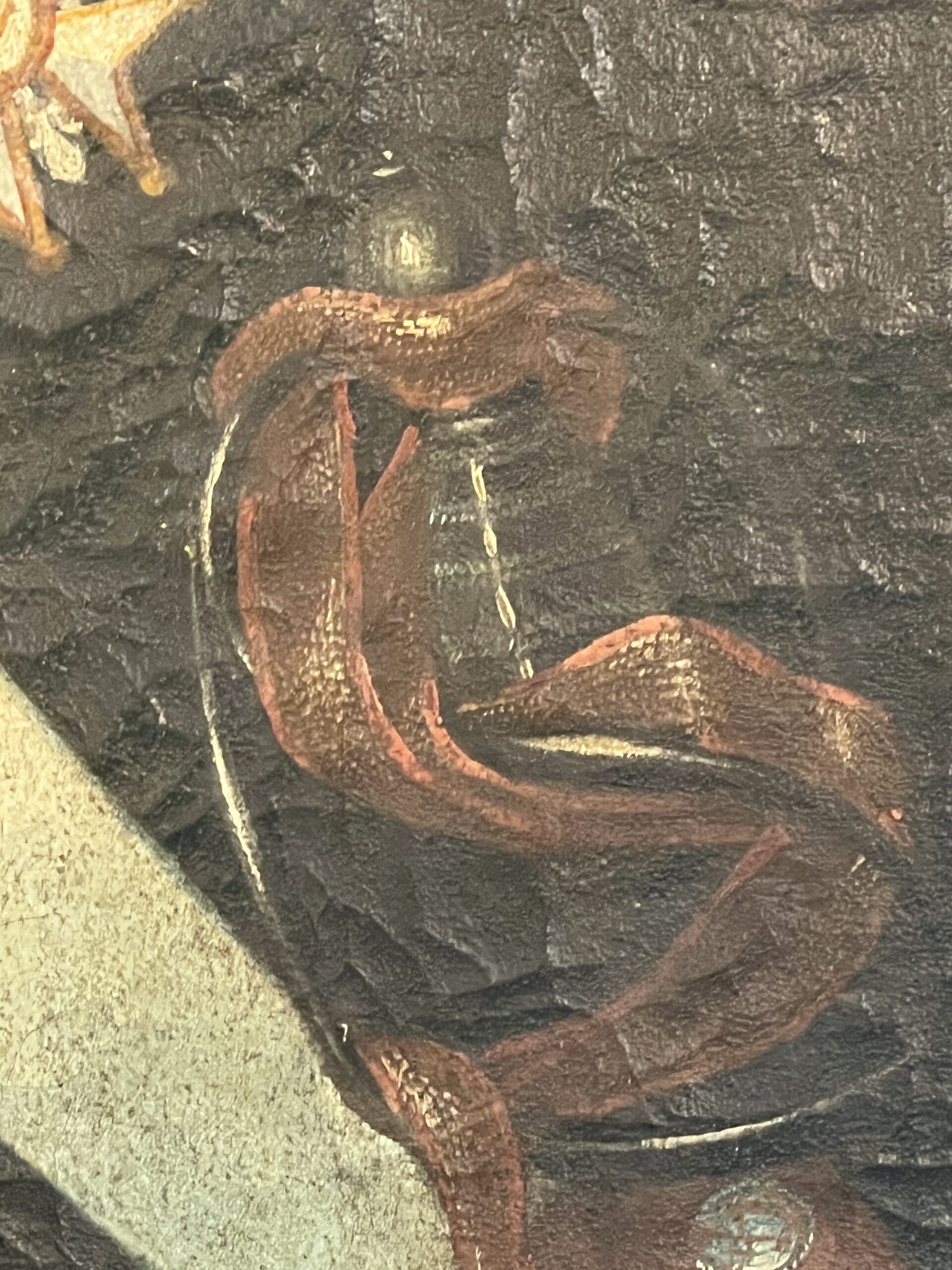 Grande huile sur toile, tableau huile sur toile représentant d'un officier, époque 17e siècle