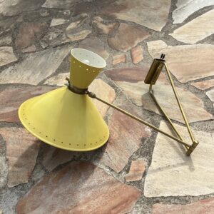 Applique potence Diabolo lunel jaune style René Mathieu Guariche tôle étoiles