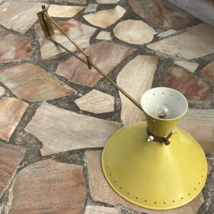 Applique, lampe potence Diabolo René Mathieu Lunel tôle étoiles design XXème