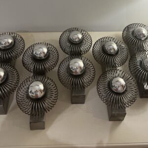 Ensemble de 5 appliques doubles à ressort de Andréa Lazzari vintage 1960