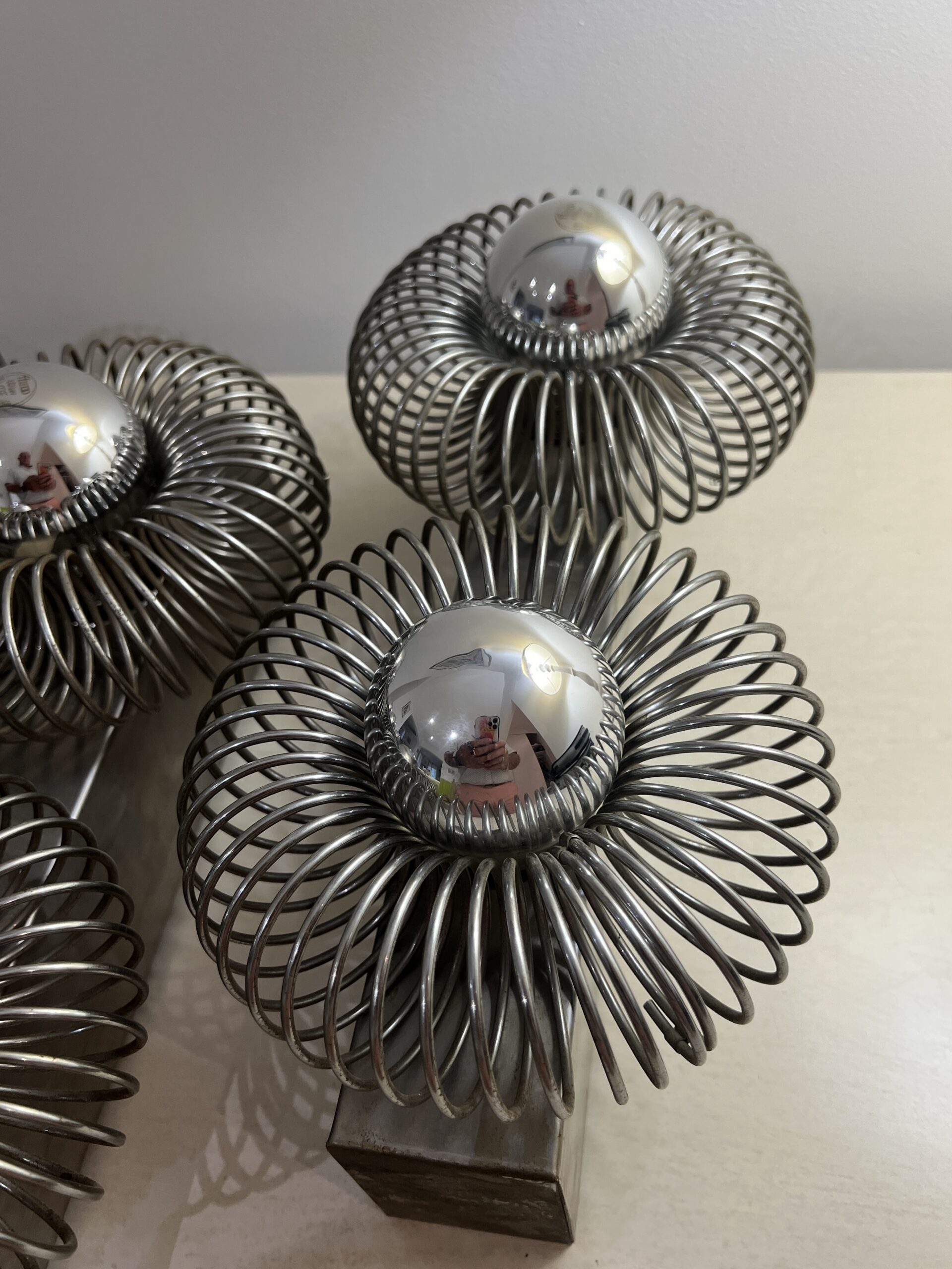Ensemble de 5 appliques doubles à ressort de Andréa Lazzari vintage 1960 – Image 6