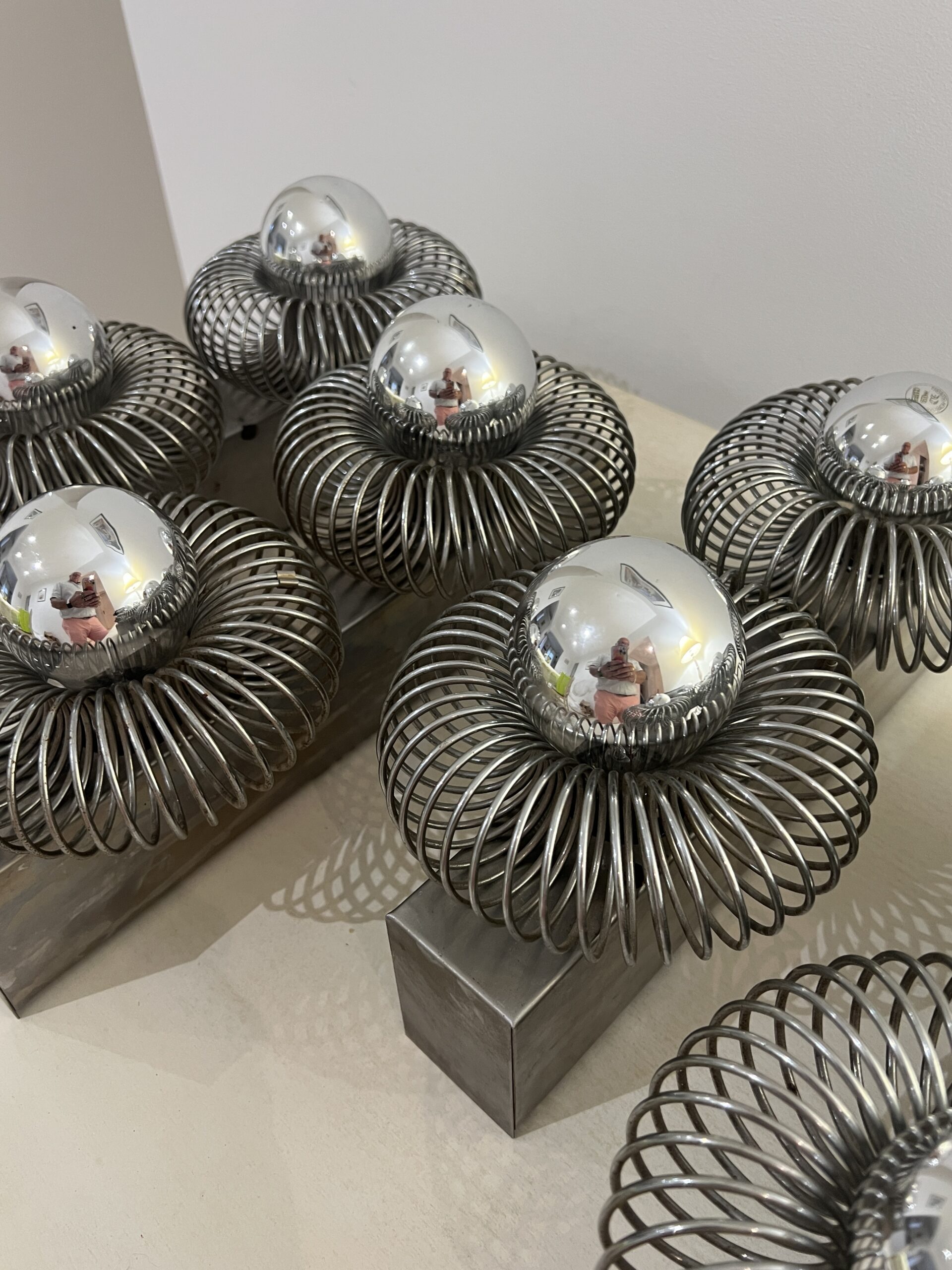 Ensemble de 5 appliques doubles à ressort de Andréa Lazzari vintage 1960