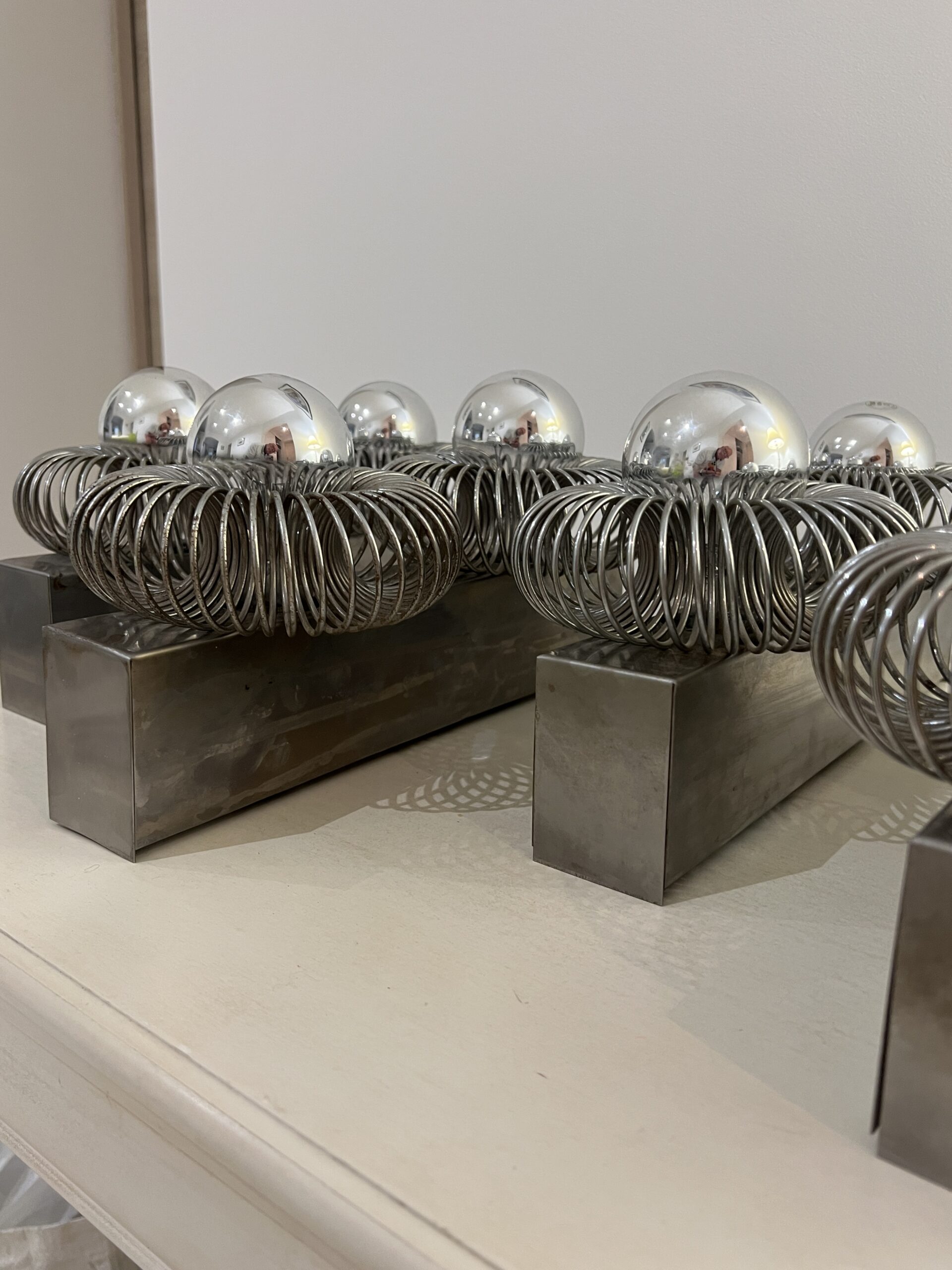 Ensemble de 5 appliques doubles à ressort de Andréa Lazzari vintage 1960