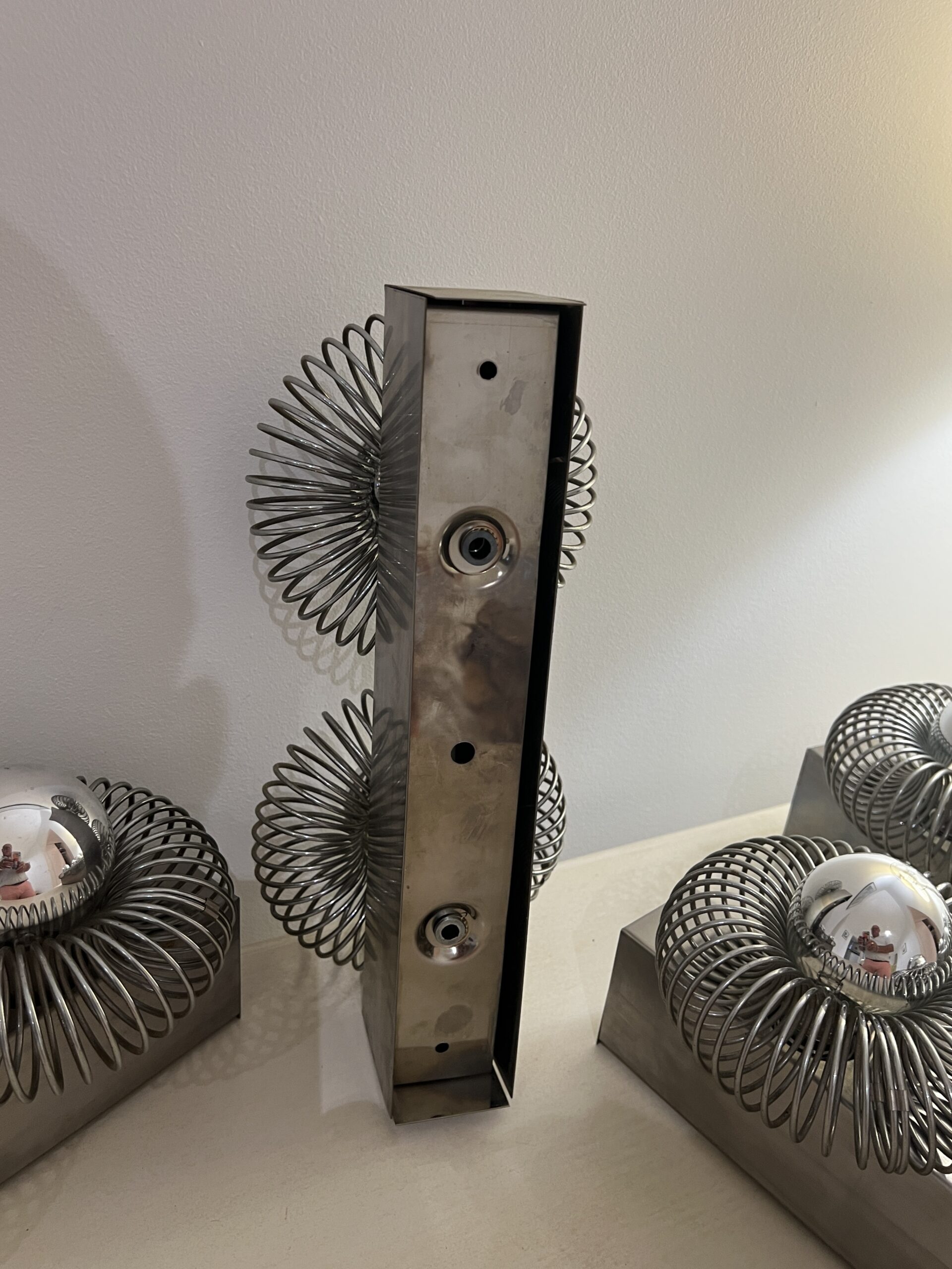 Ensemble de 5 appliques doubles à ressort de Andréa Lazzari vintage 1960