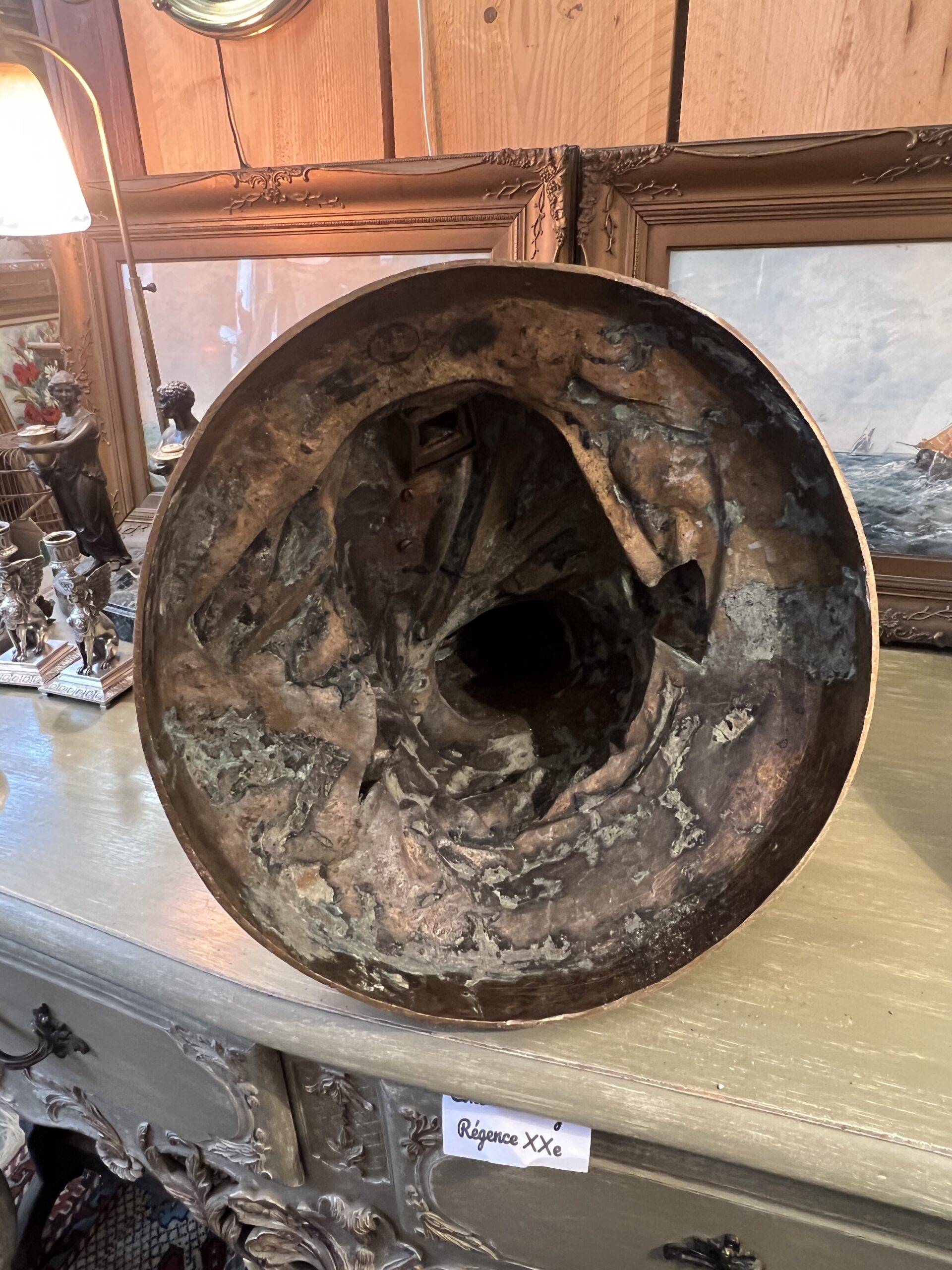 Belle sculpture en bronze représentant Jeanne d'arc assise, par Chapu, Barbedienne et Collas, 57 cm – Image 25