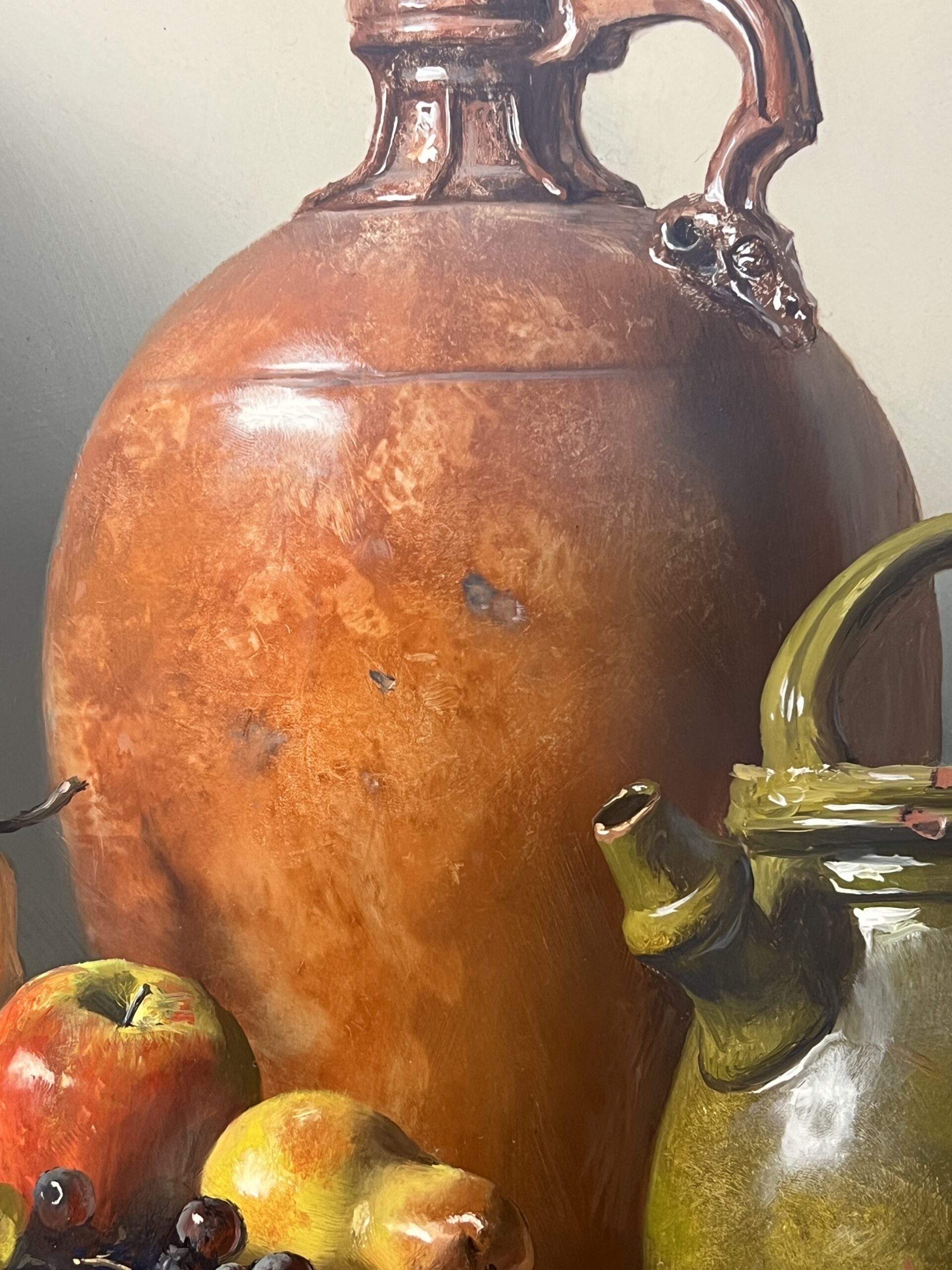 Pierre RASER " 1953 " peinture sur cuivre représentant une nature morte avec un vrai réalisme