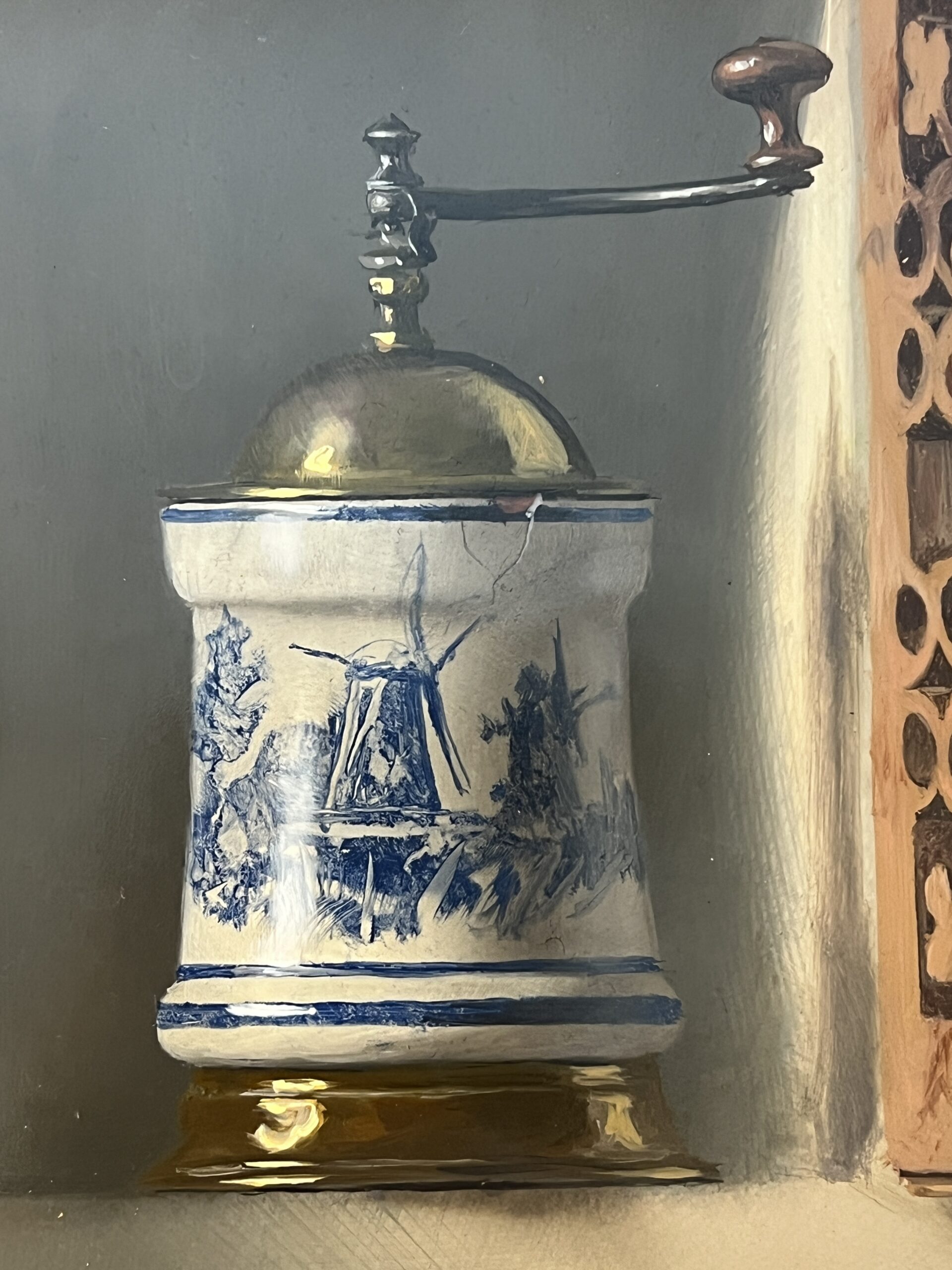 Pierre RASER " 1953 " peinture sur cuivre représentant une nature morte avec un vrai réalisme