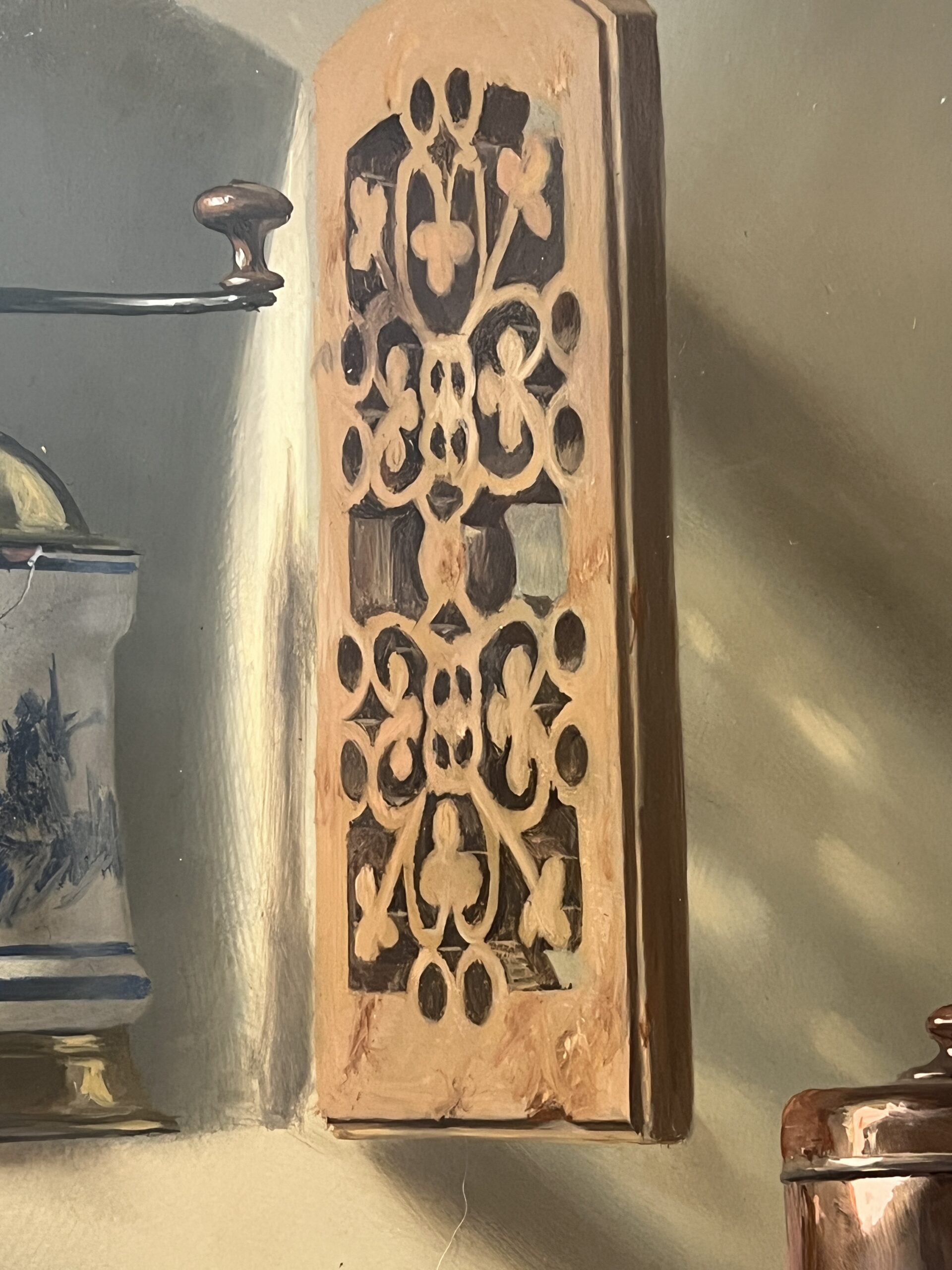 Pierre RASER " 1953 " peinture sur cuivre représentant une nature morte avec un vrai réalisme