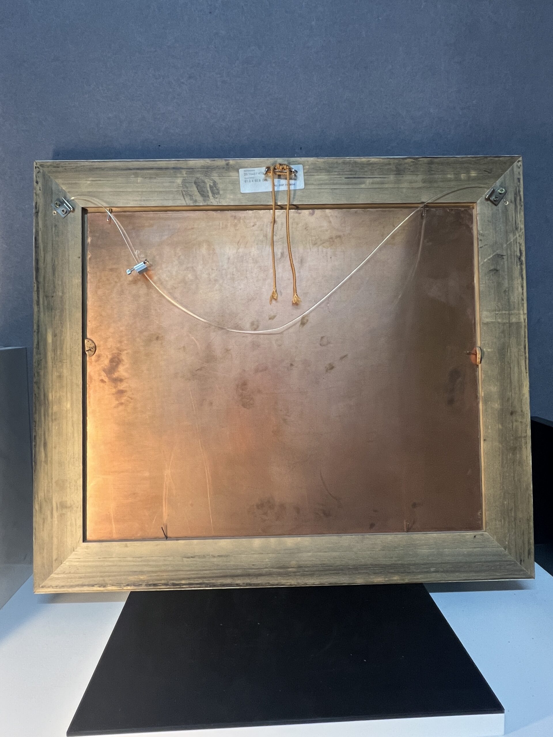 Pierre RASER " 1953 " peinture sur cuivre représentant une nature morte avec un vrai réalisme