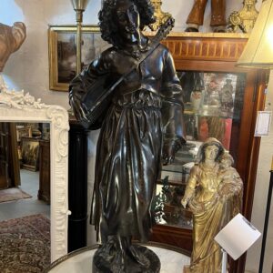 Grande sculpture de Alexandre Falguière ( 1831-1900 ) intitulée " Mignon " hauteur 87 cm