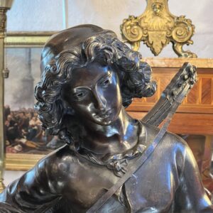 Grande sculpture de Alexandre Falguière ( 1831-1900 ) intitulée " Mignon " hauteur 87 cm