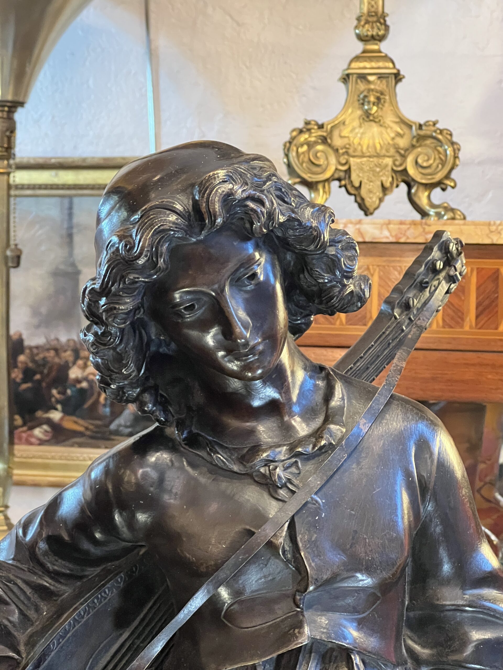 Grande sculpture de Alexandre Falguière ( 1831-1900 ) intitulée " Mignon " hauteur 87 cm