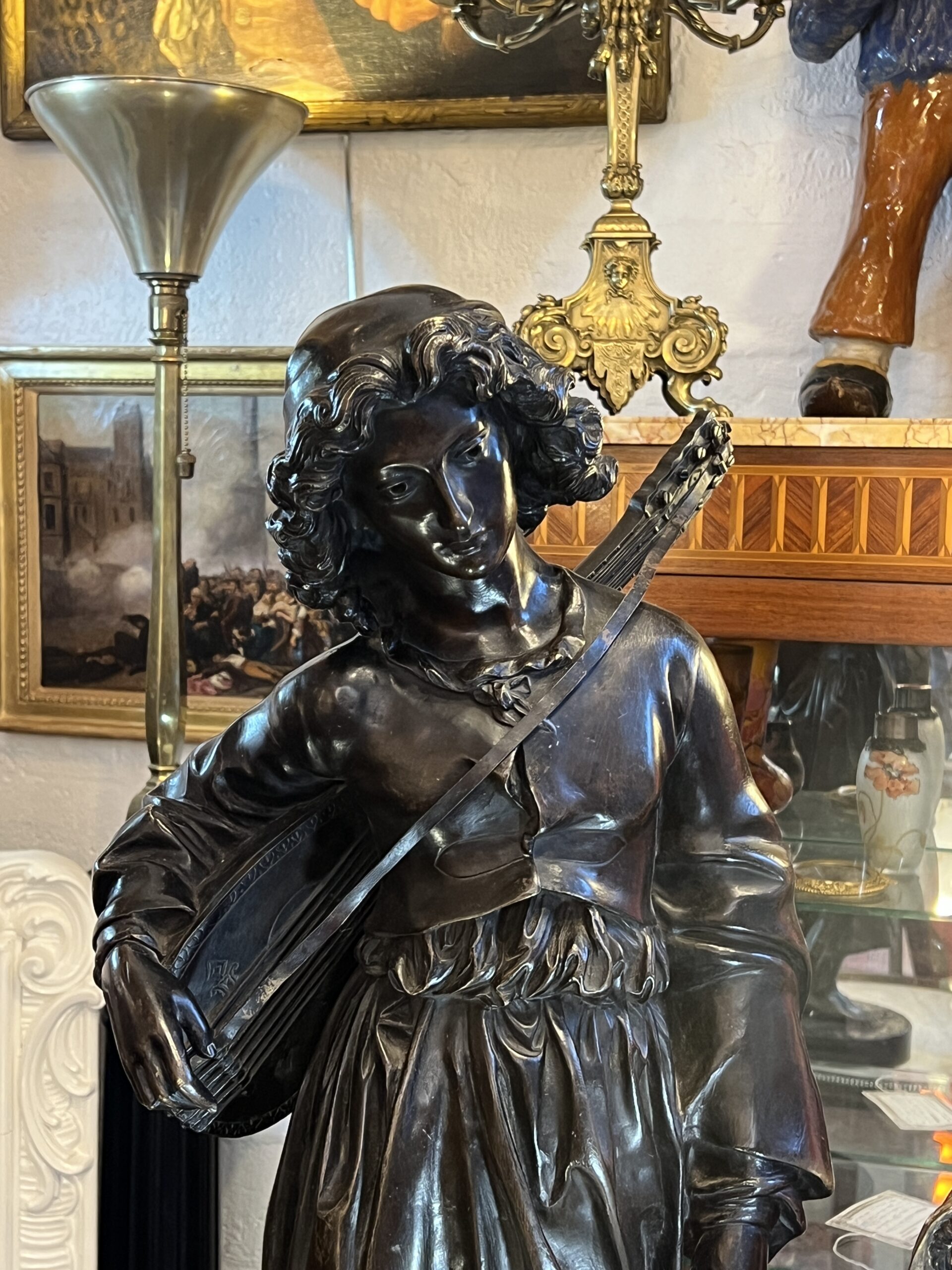 Grande sculpture de Alexandre Falguière ( 1831-1900 ) intitulée " Mignon " hauteur 87 cm – Image 3
