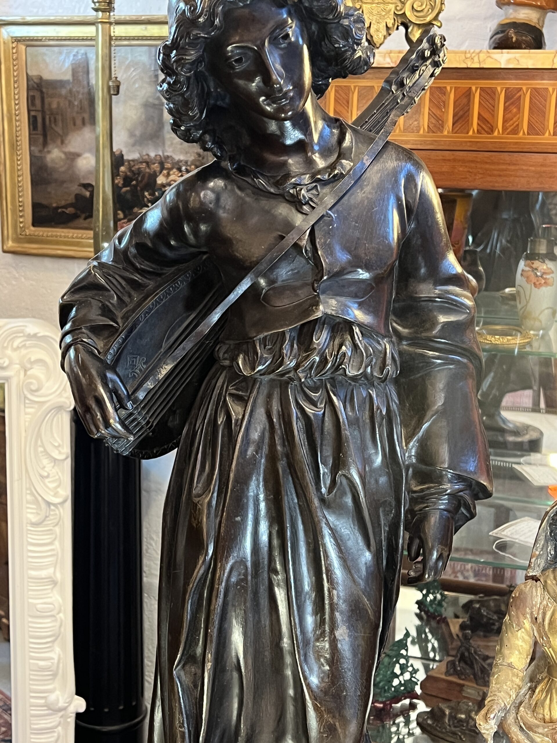 Grande sculpture de Alexandre Falguière ( 1831-1900 ) intitulée " Mignon " hauteur 87 cm – Image 4