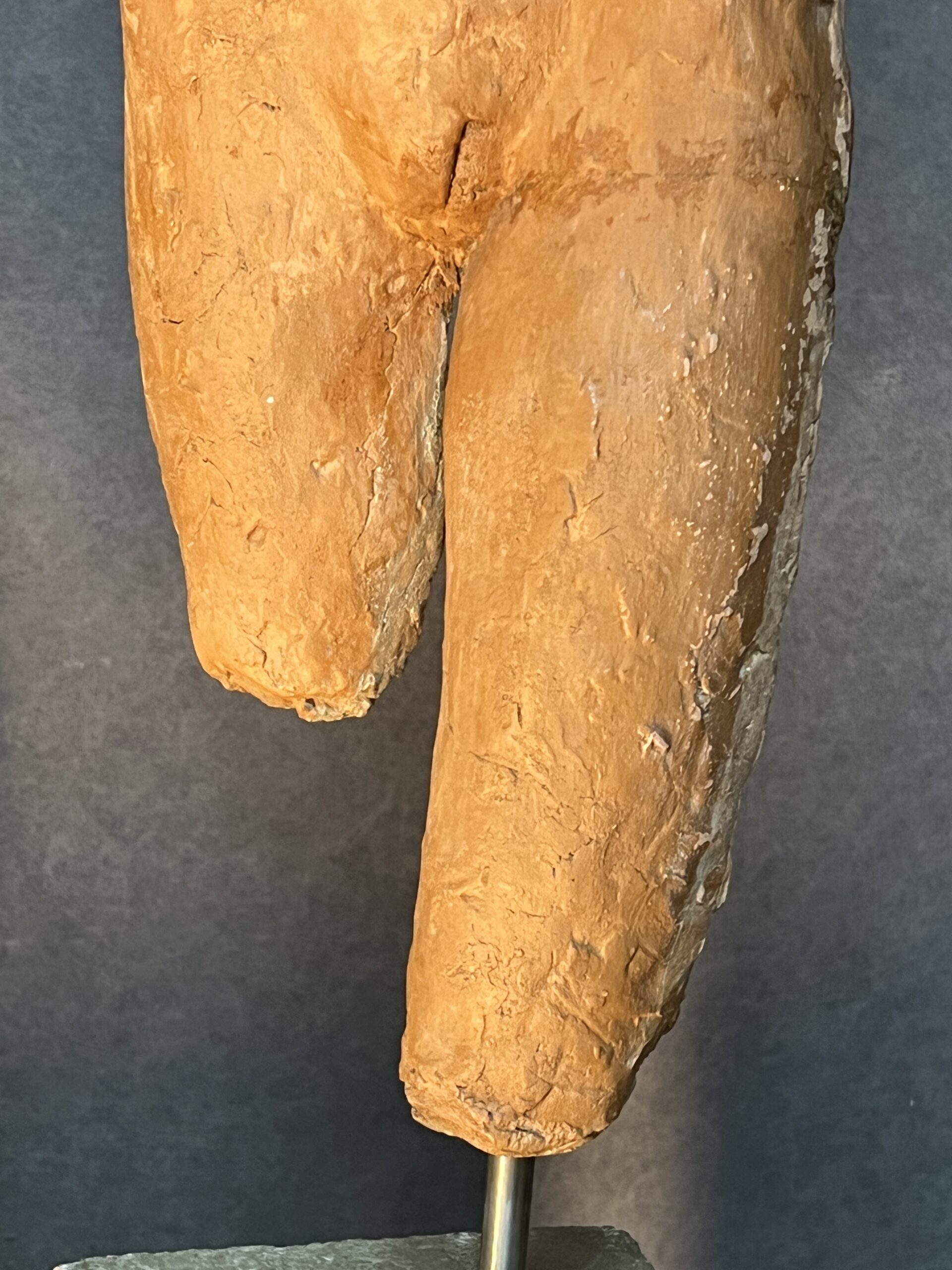 Paire de sculptures en terre cuite signées Irénée Duriez (1950) – Élégance féminine