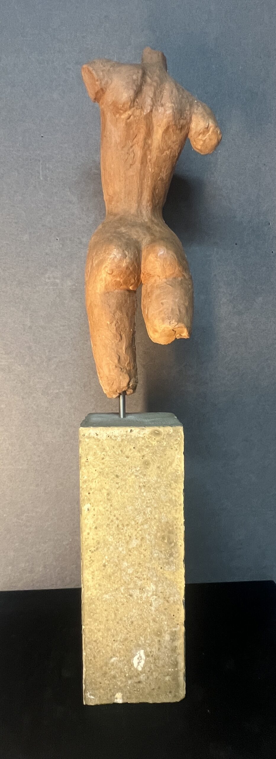 Paire de sculptures en terre cuite signées Irénée Duriez (1950) – Élégance féminine