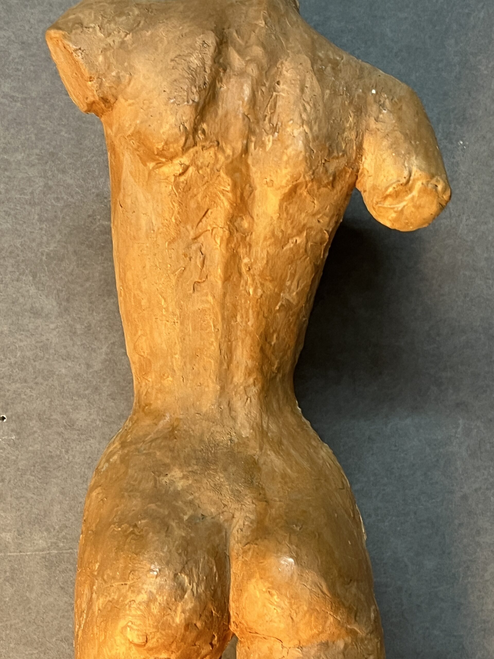 Paire de sculptures en terre cuite signées Irénée Duriez (1950) – Élégance