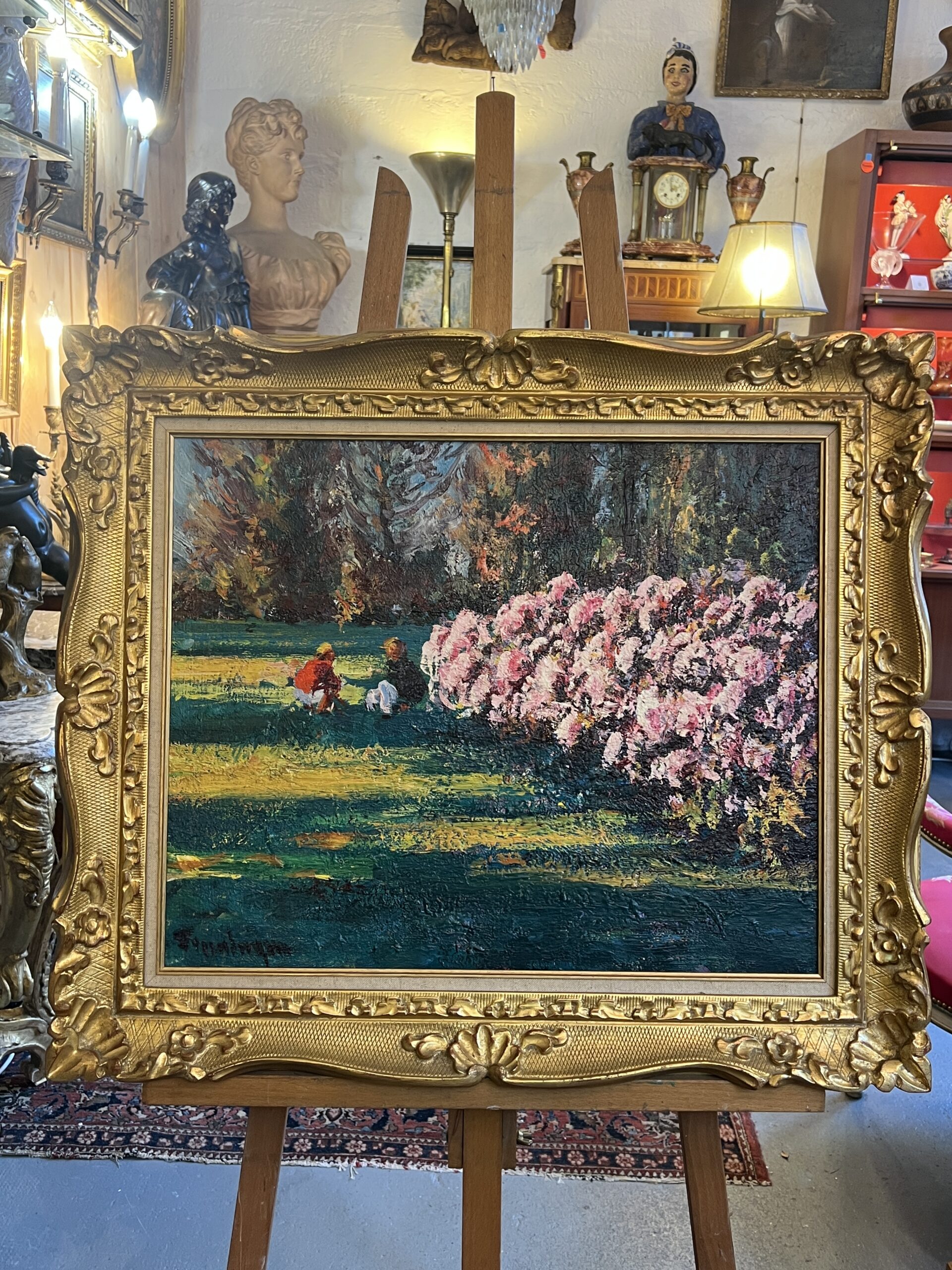 Tableau à l’huile sur toile signé Georges Ferro-Lagree. Un joyau impressionniste dans un cadre Montparnasse