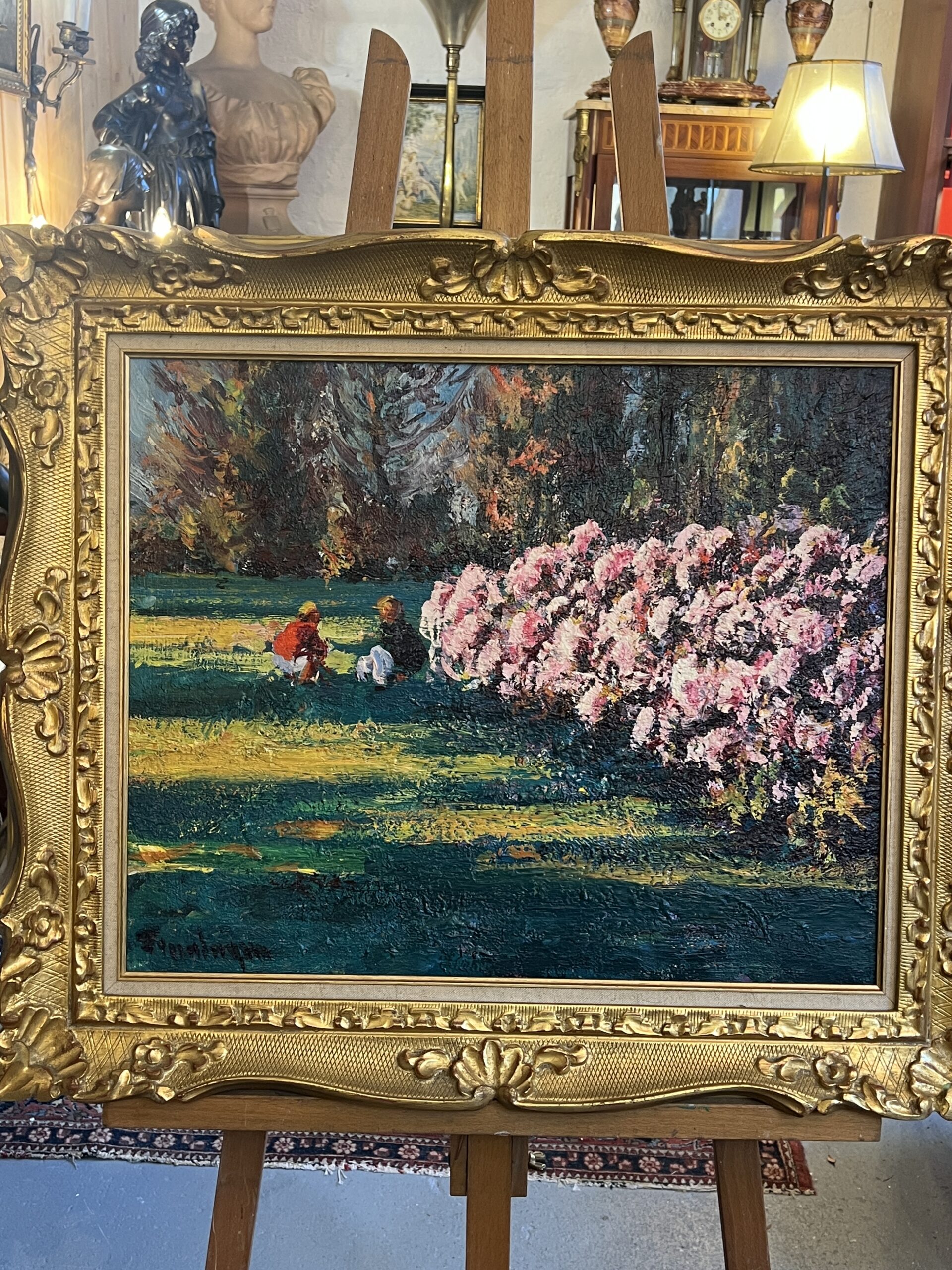 Tableau à l’huile sur toile signé Georges Ferro-Lagree. Un joyau impressionniste dans un cadre Montparnasse