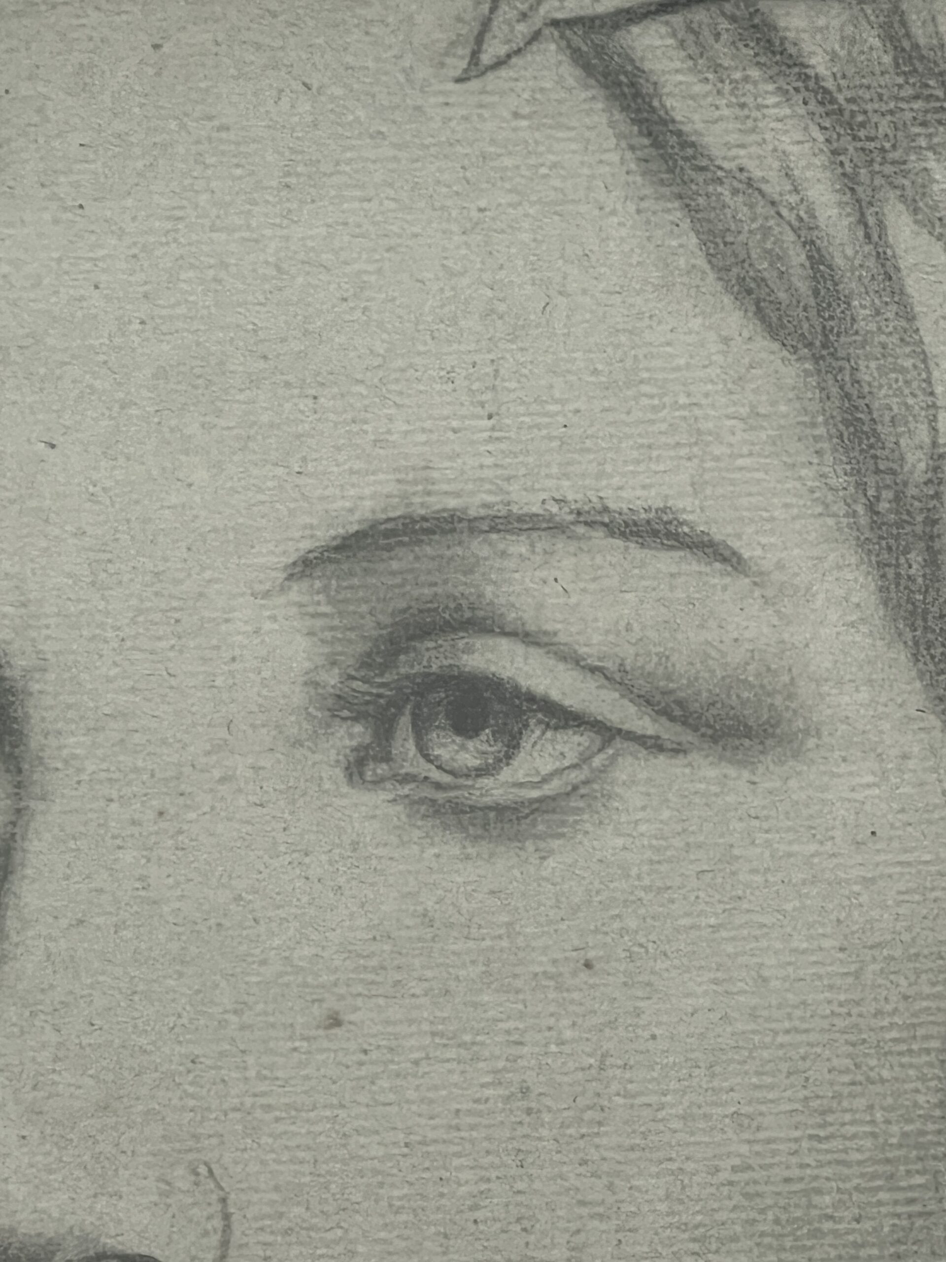 Dessin original représentant le portrait d'une jeune femme, bien fait, presque art nouveau